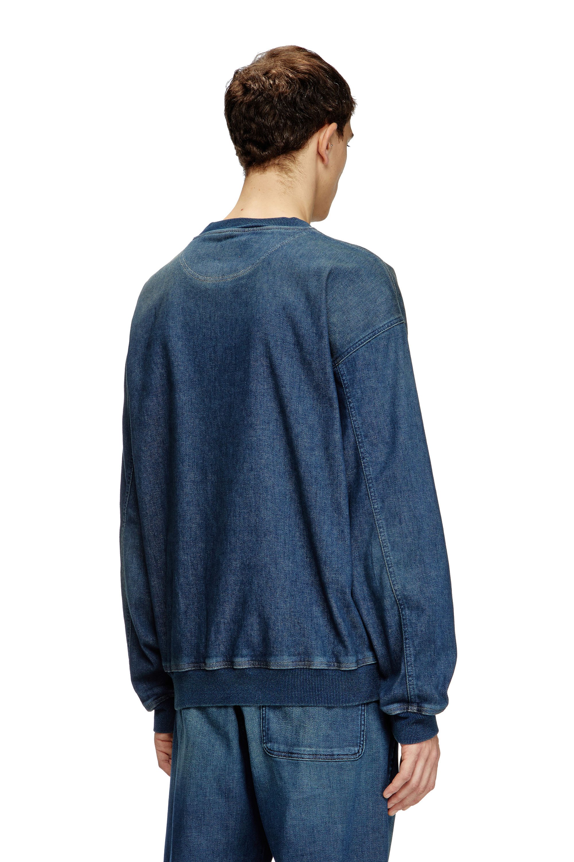 Diesel - D-KRIBY-S TRACK, Sweat-shirt en Track Denim Mixte in Bleu - 4