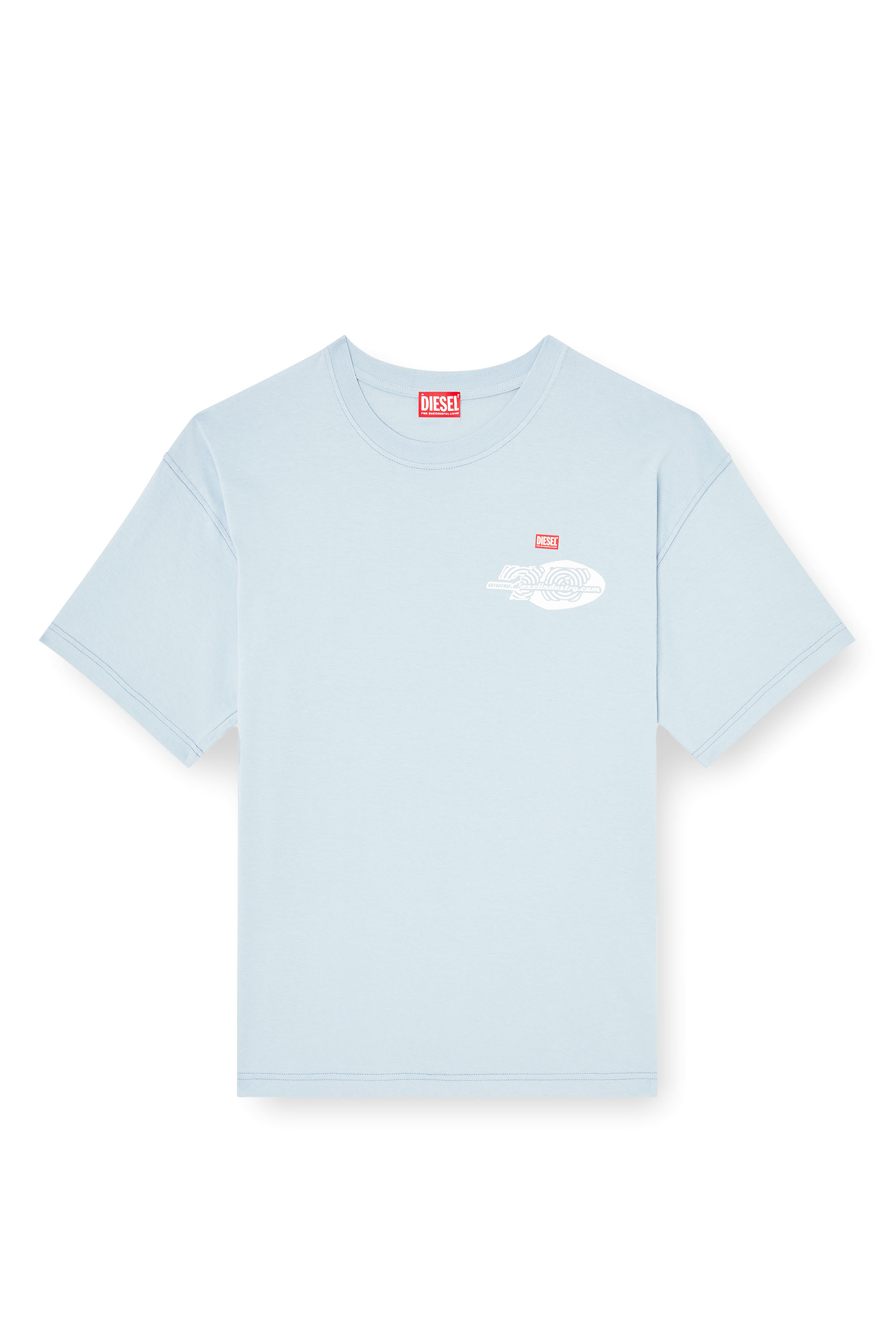 Diesel - T-BOXT-T23, T-shirt en coton avec imprimé graphique Homme in Bleu - 3