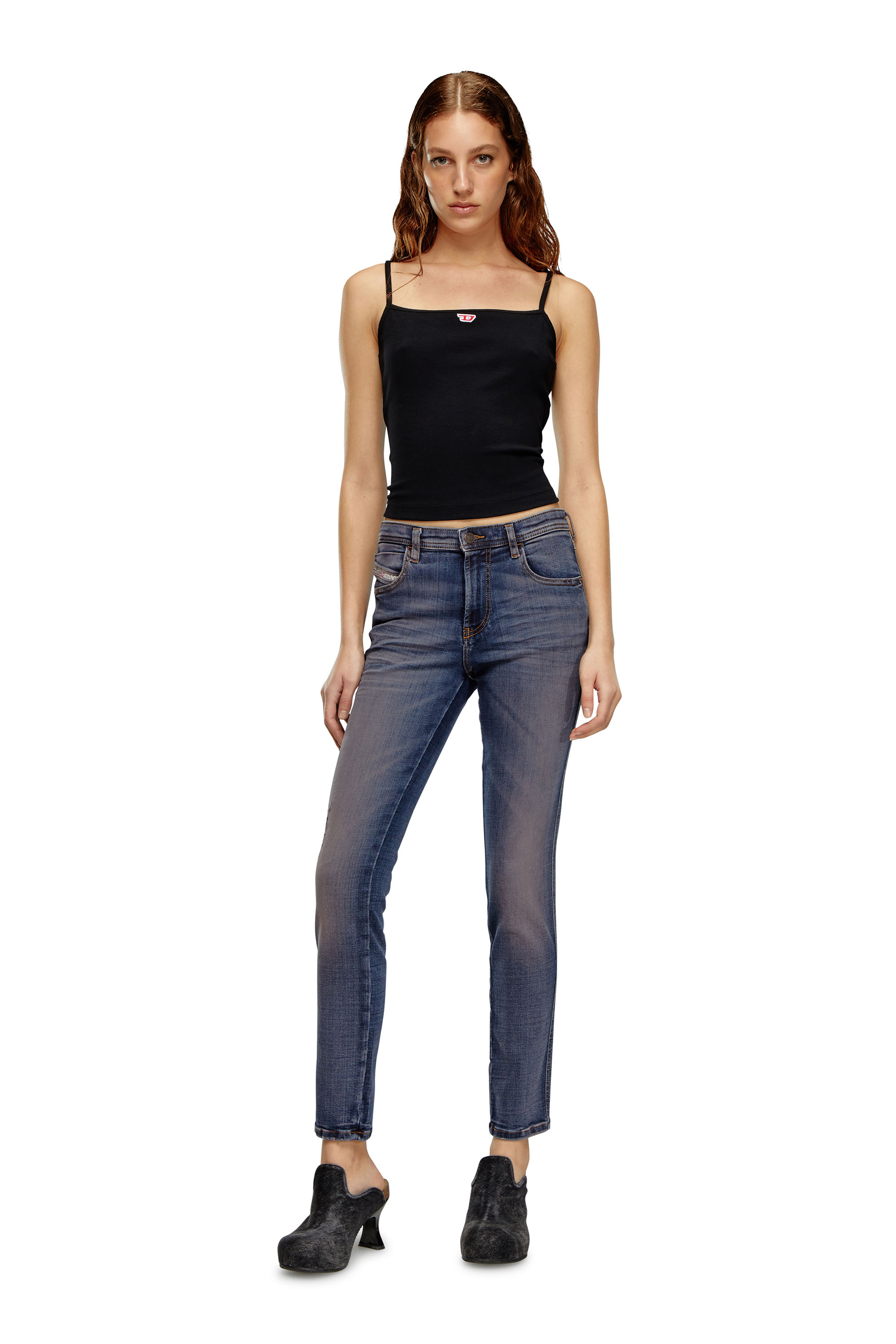 Diesel - Skinny Jeans 2015 Babhila 0PFAY, Bleu Foncé - Image 1