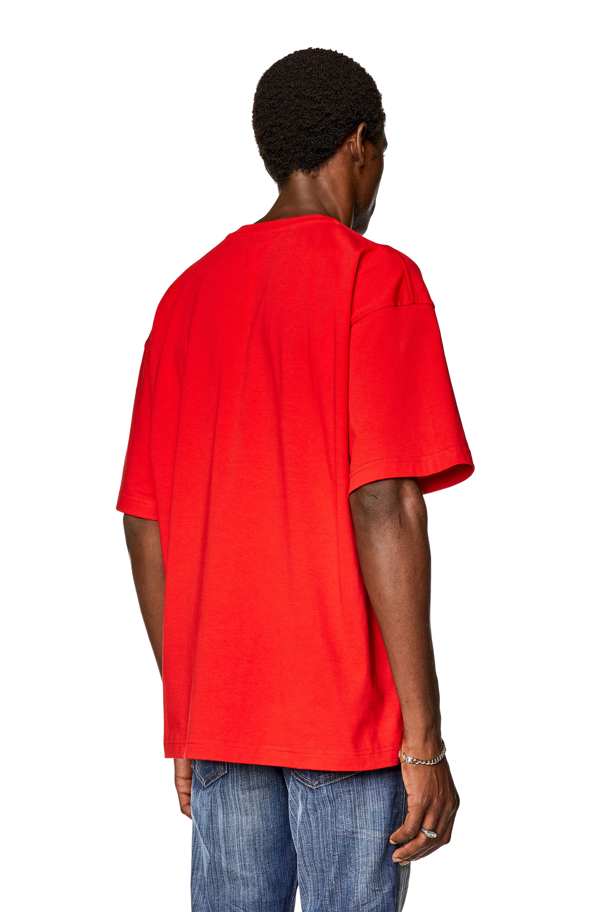 Diesel - T-NABEL-M1, Homme T-shirt avec double logo in Rouge - Image 4