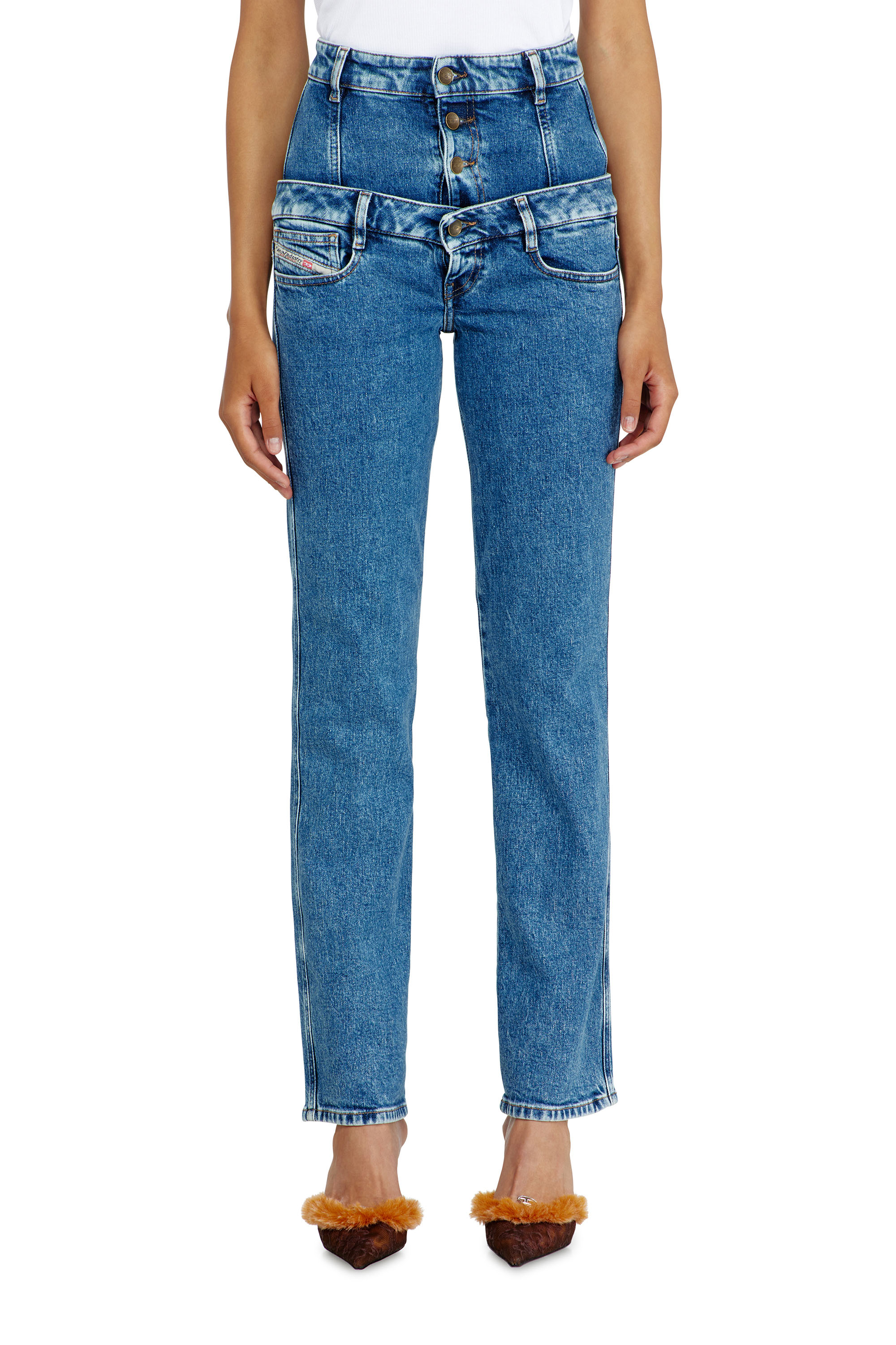 Diesel - Slim Jeans D-Fynora 007EU Femme, Bleu moyen - Image 4