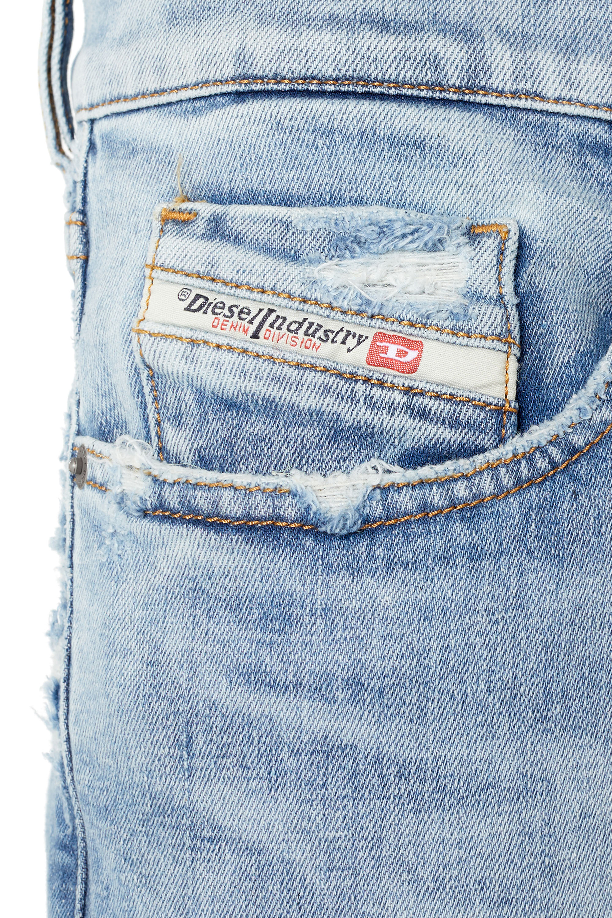 Diesel - Slim Jeans 2019 D-Strukt 09E67, Bleu Clair - Image 4