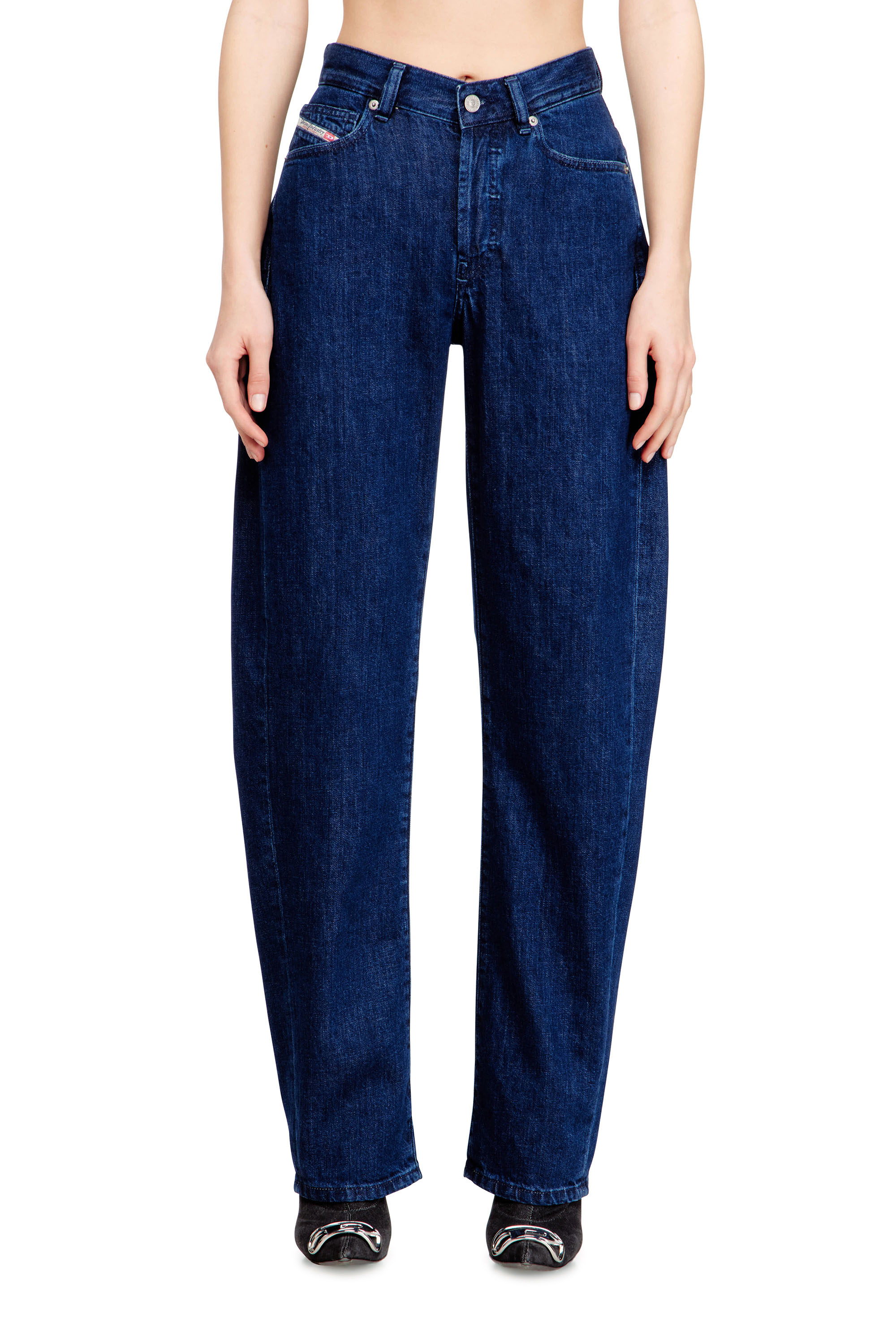Diesel - Relaxed Jeans 1974 D-Ellz 0DBDX Femme, Bleu Fonc&eacute; - Image 2