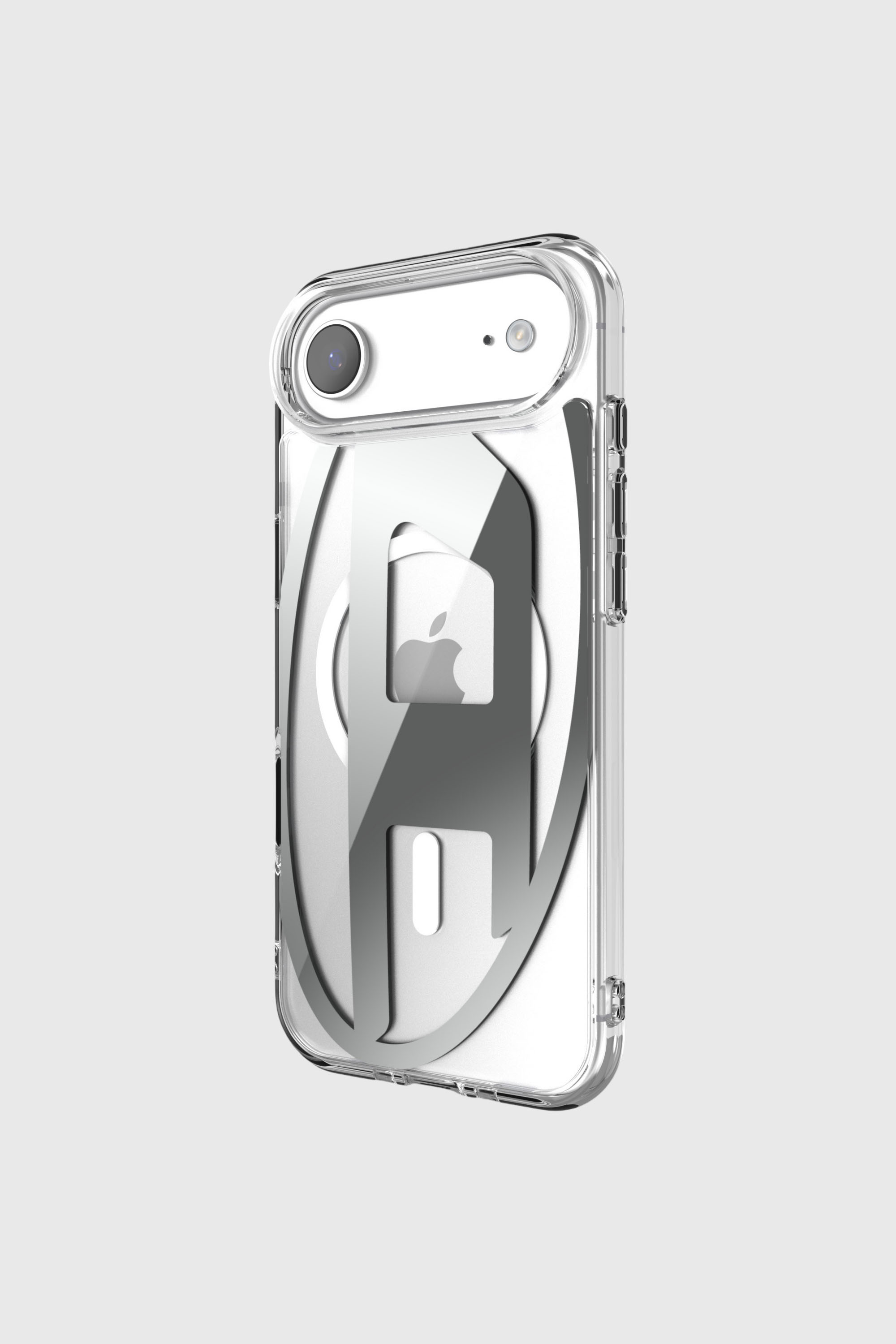 Diesel - 60412 AOP CASE, &Eacute;tui m&eacute;tallique Oval D avec Magsafe pour iPhone 17 Air Mixte in Gris - 3