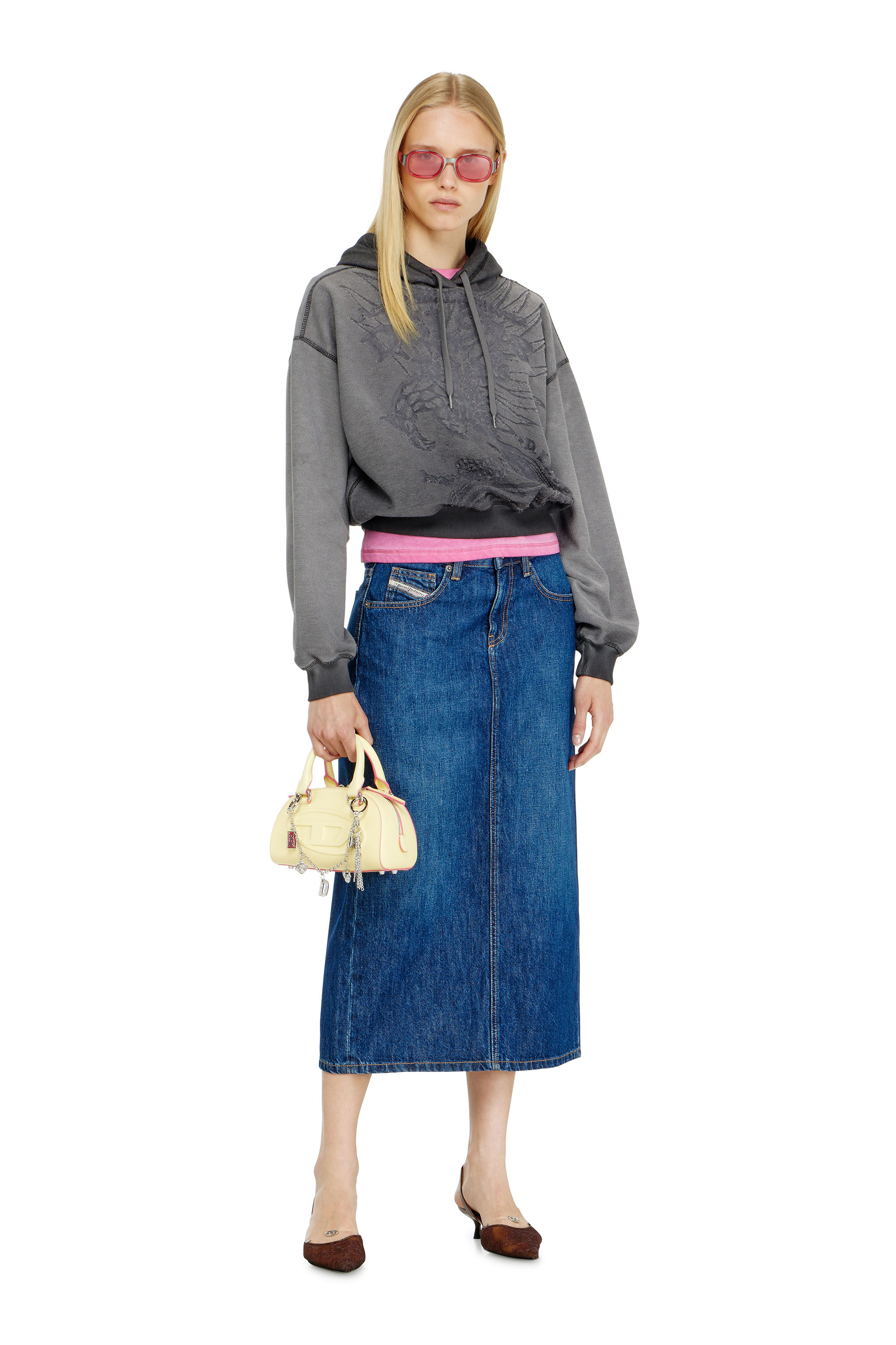 Diesel - F-SUNNY-HOOD, Sweat &agrave; capuche avec imprim&eacute; d&eacute;vor&eacute; Femme in ToBeDefined - 2