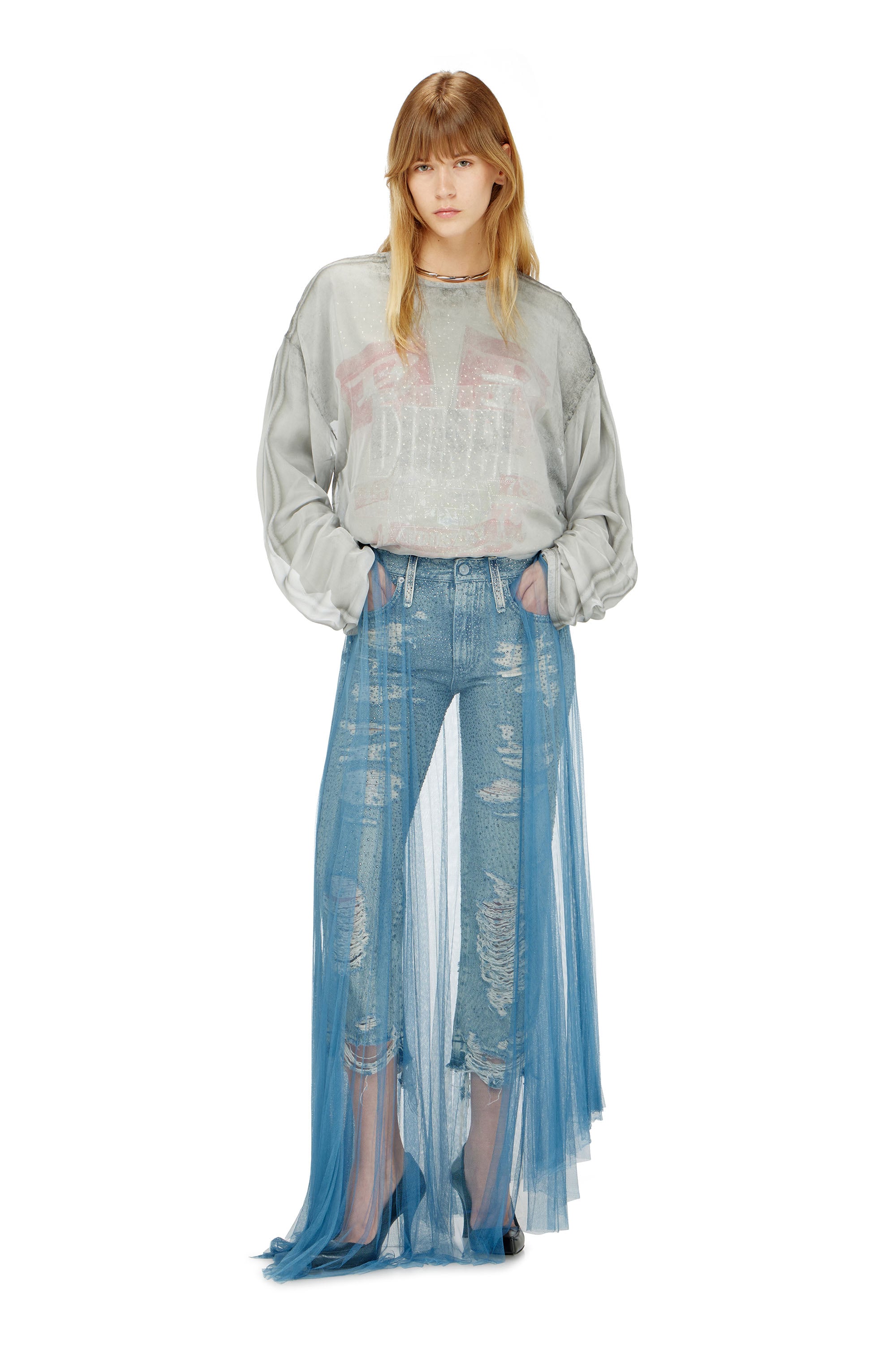 Diesel - Regular Jeans D-Aisi 0DBER Femme, Bleu moyen - Image 1