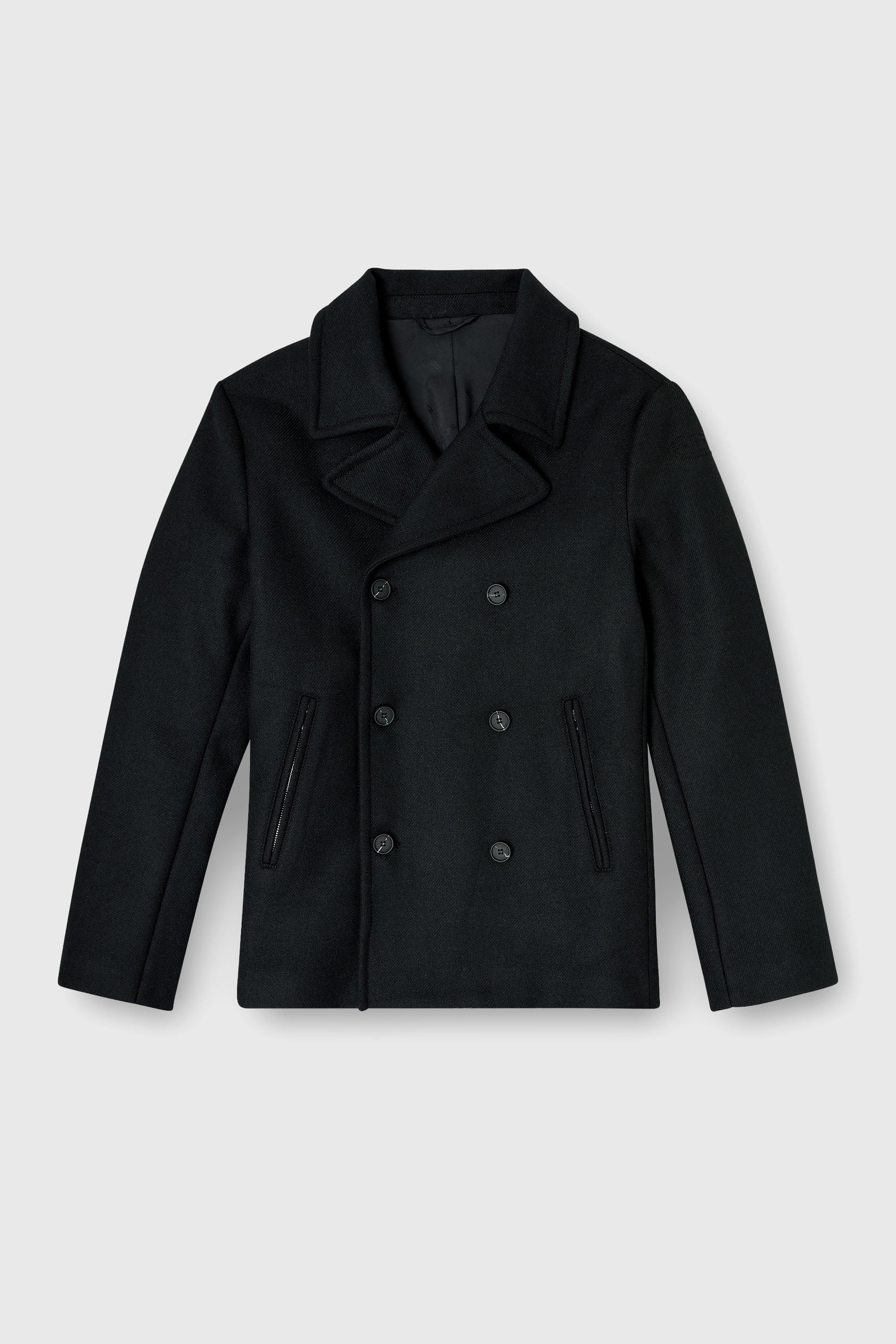 Diesel - W-HALEY-WRD, Caban en m&eacute;lange de laine feutr&eacute;e Homme in Noir - 2