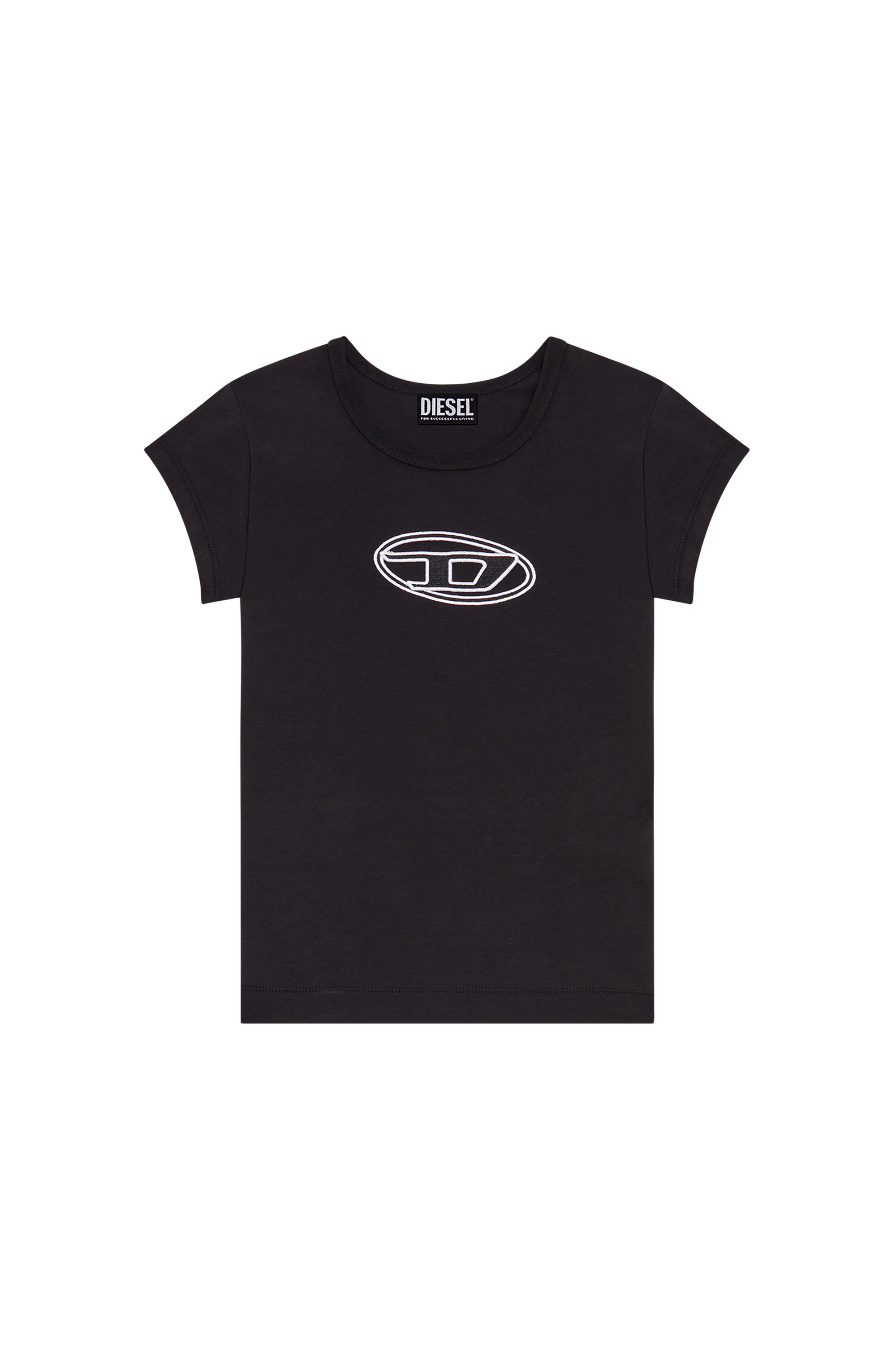 T-shirt à imprimé graphique Coton DIESEL en coloris Noir Femme Vêtements Tops T-shirts 