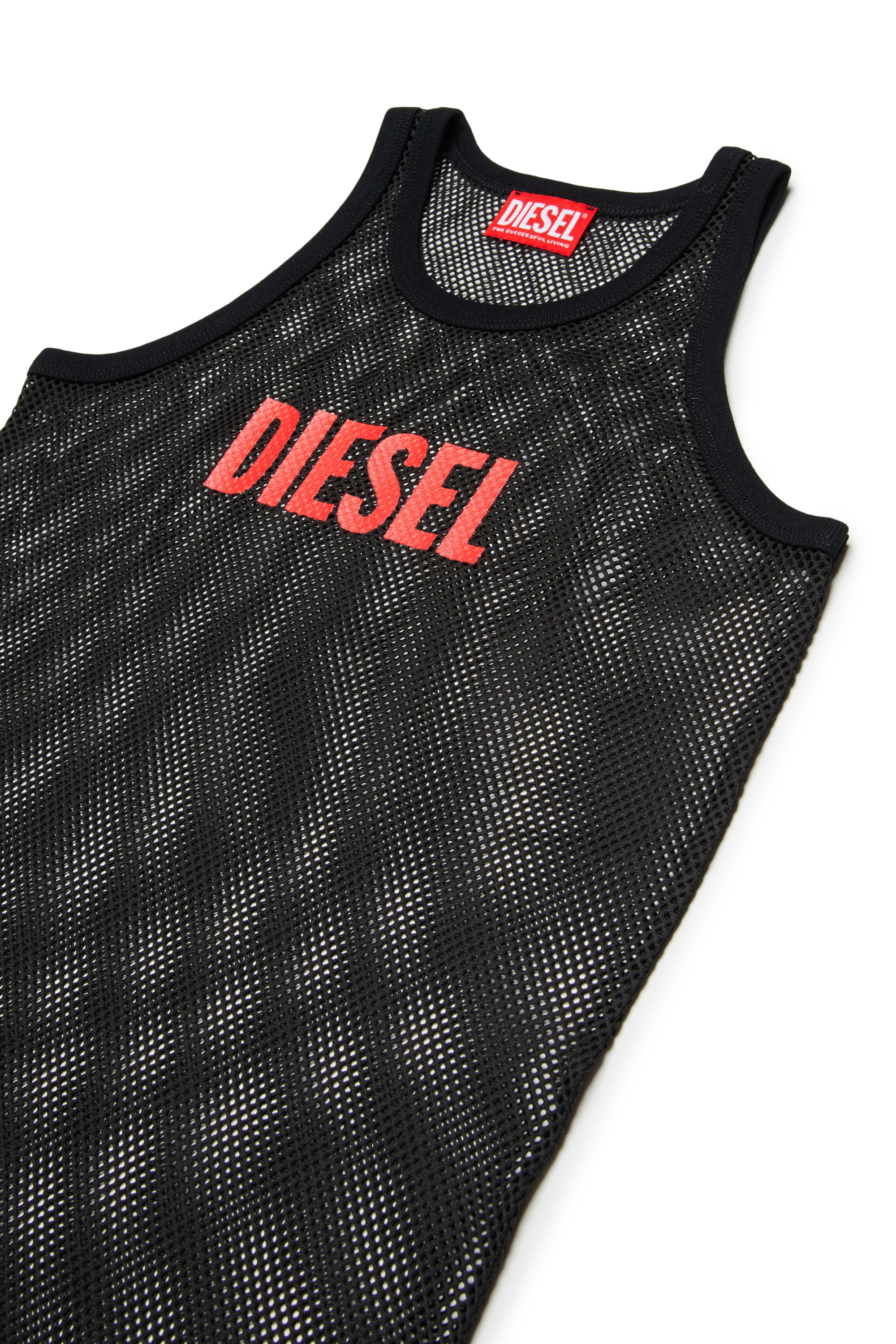 Diesel - MCURTS, Robe de plage en maille de coton Femme in Noir - 3