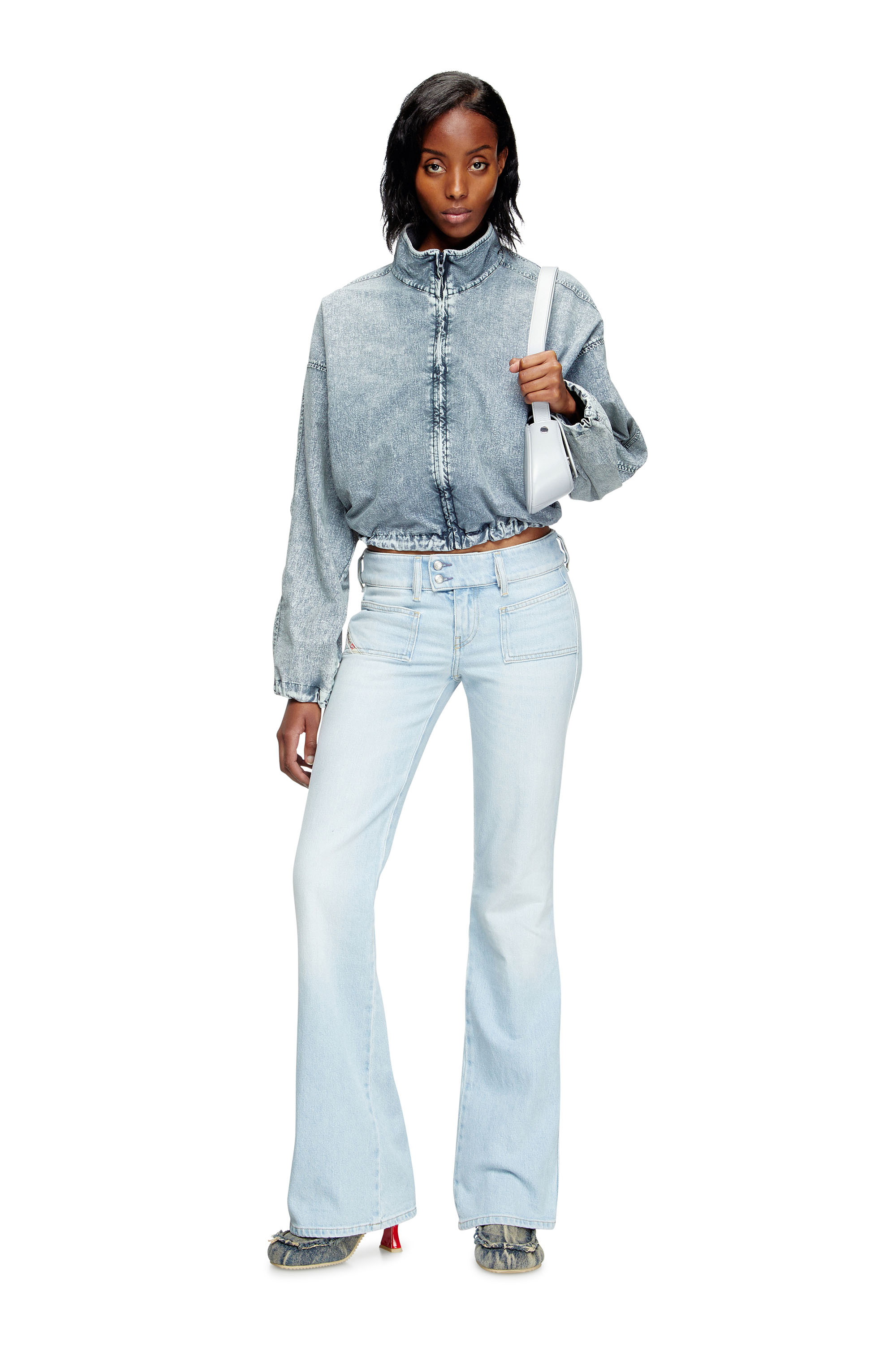 Diesel - Bootcut Jeans D-Hush 09M11 Femme, Bleu Clair - Image 2