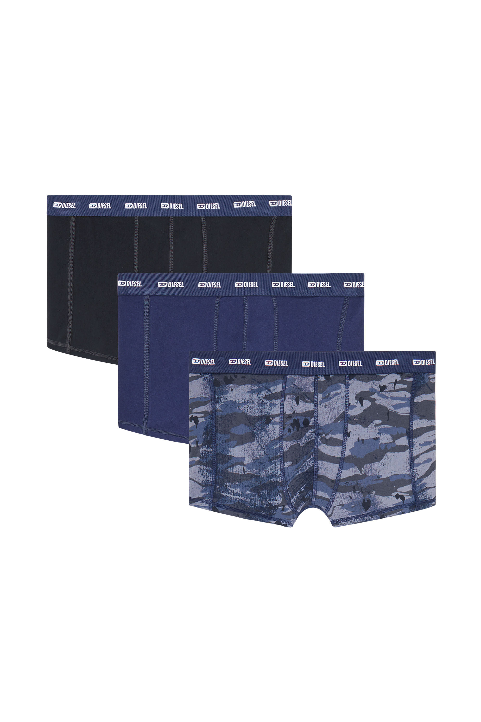 Diesel - DAMIEN-UTLT-3PACK, Lot de trois boxers unis et motif camouflage Homme in ToBeDefined - 1