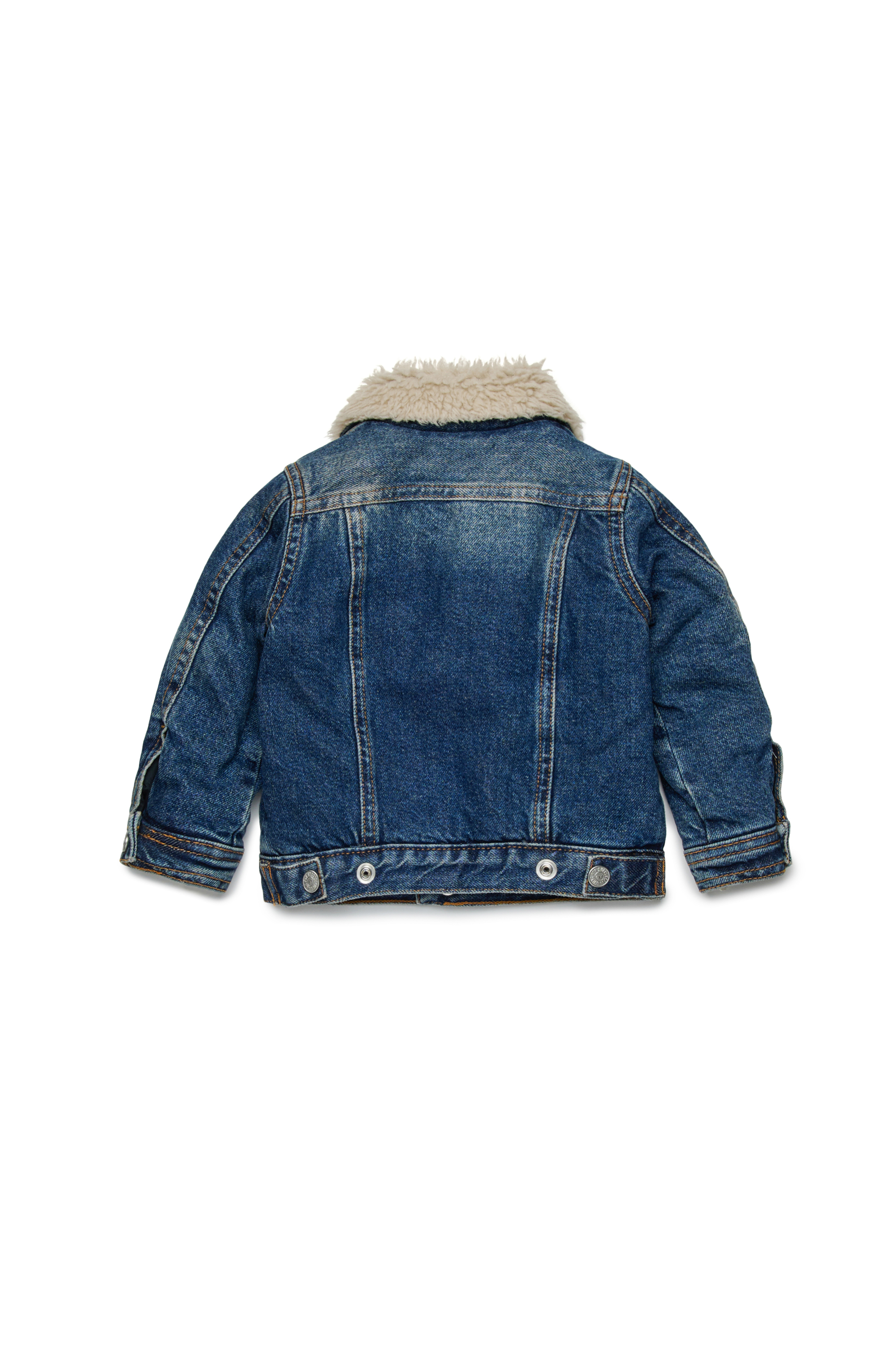 Diesel - JESKI-B, Veste en denim avec col en peluche Homme in Bleu - 2