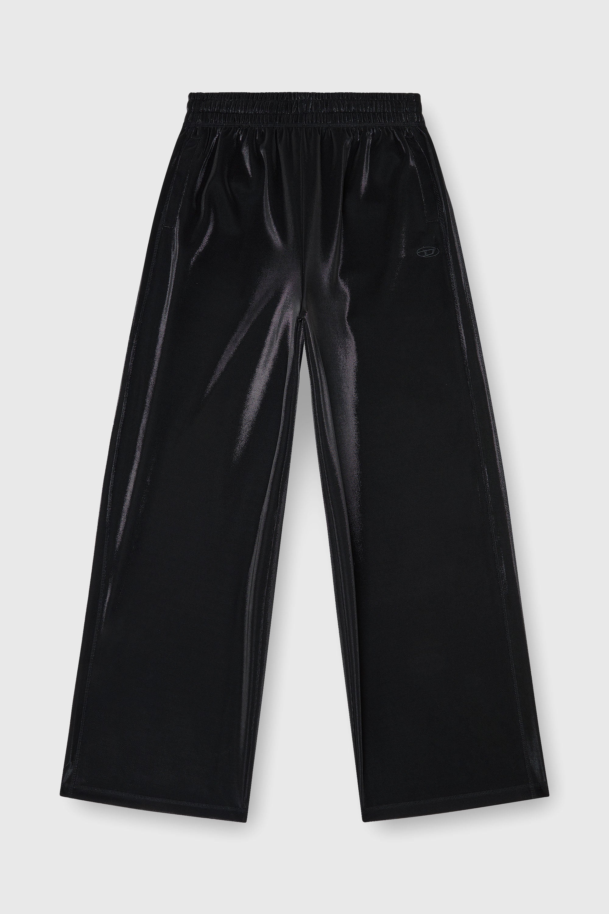 Diesel - P-ROSY, Pantalon de surv&ecirc;tement en piqu&eacute; brillant Femme in Noir - 2