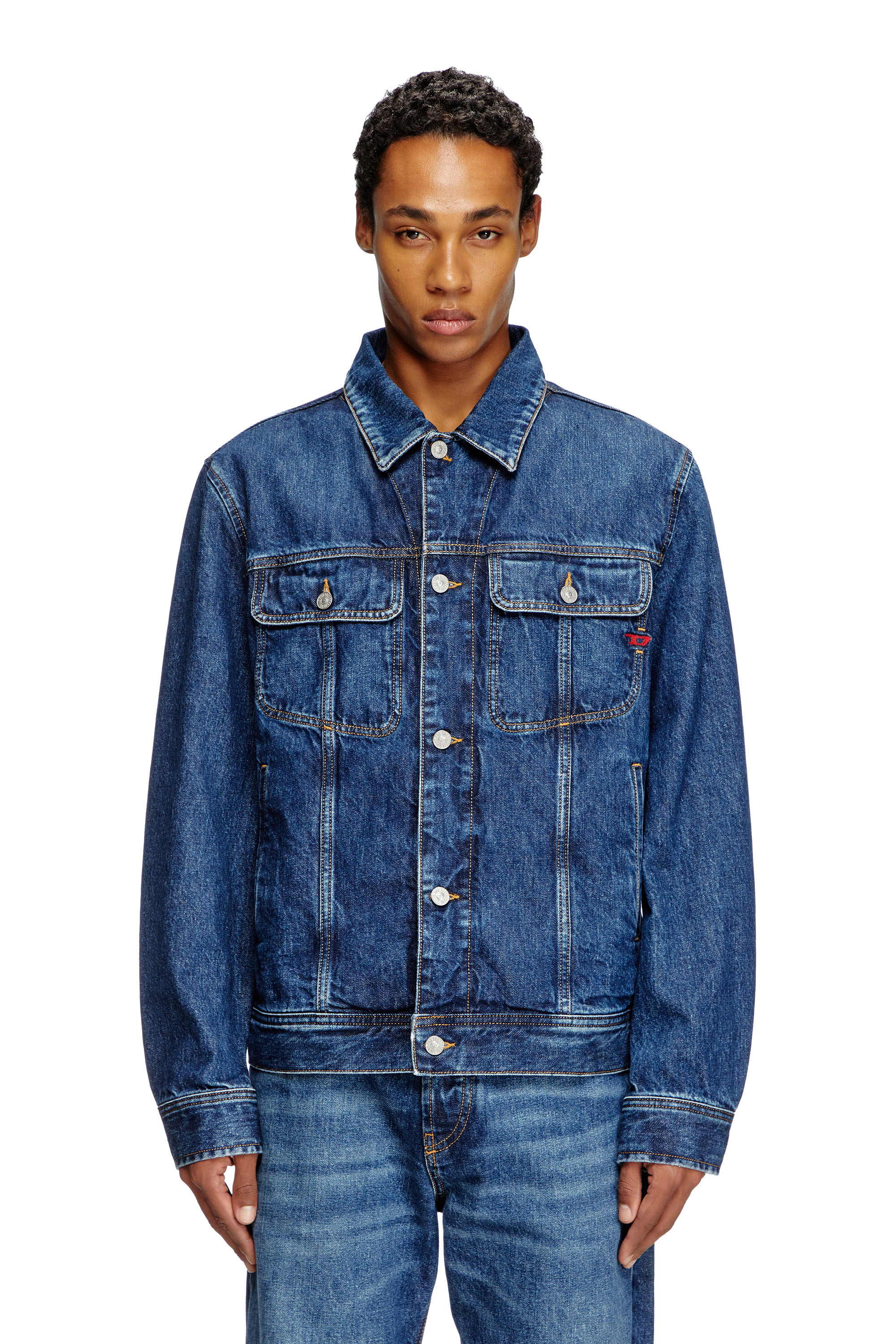 Diesel - D-BARCY, Veste trucker avec un fit regular Homme in Bleu - 3