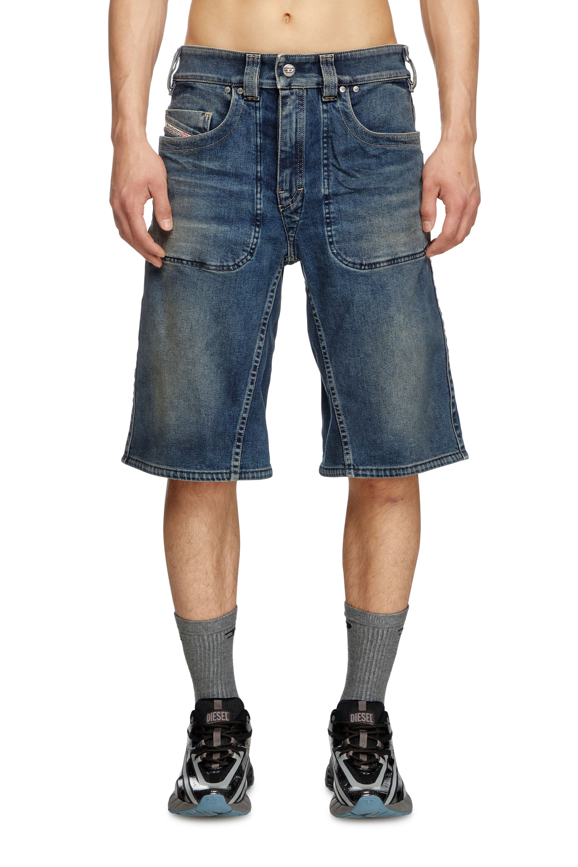 Diesel - D-MACRO-RE SHORT, Bermuda en denim Rehab Homme in Bleu - 2