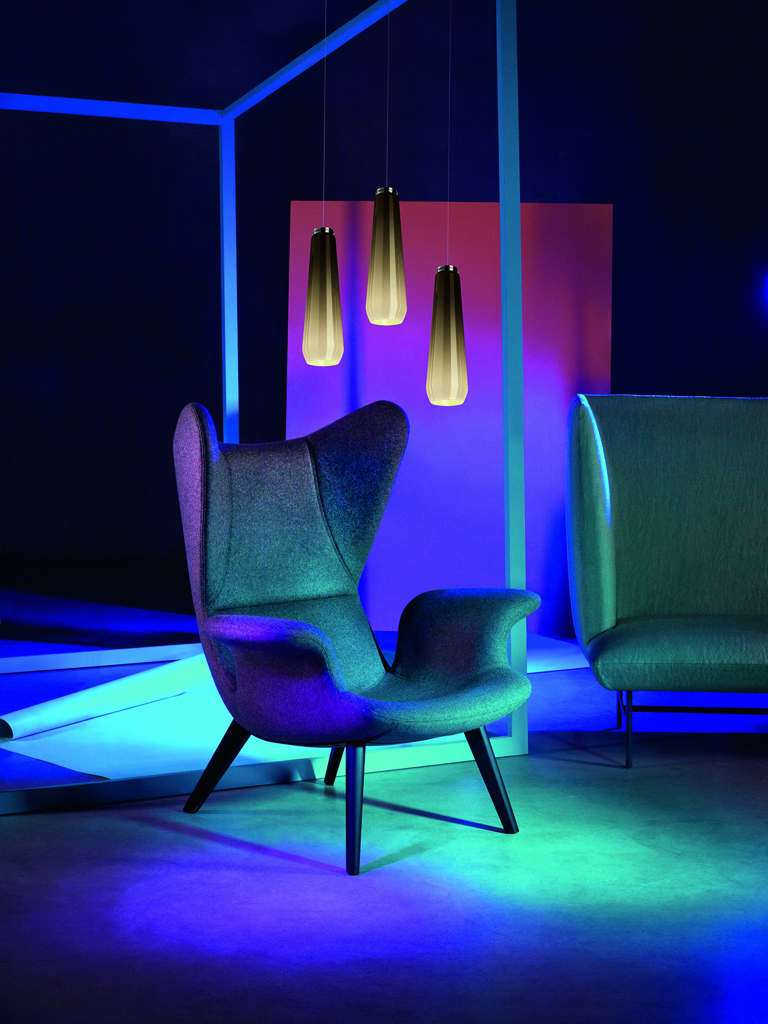 Diesel - GLAS DROP, Suspension en verre souffl&eacute; Mixte in Gris - 3