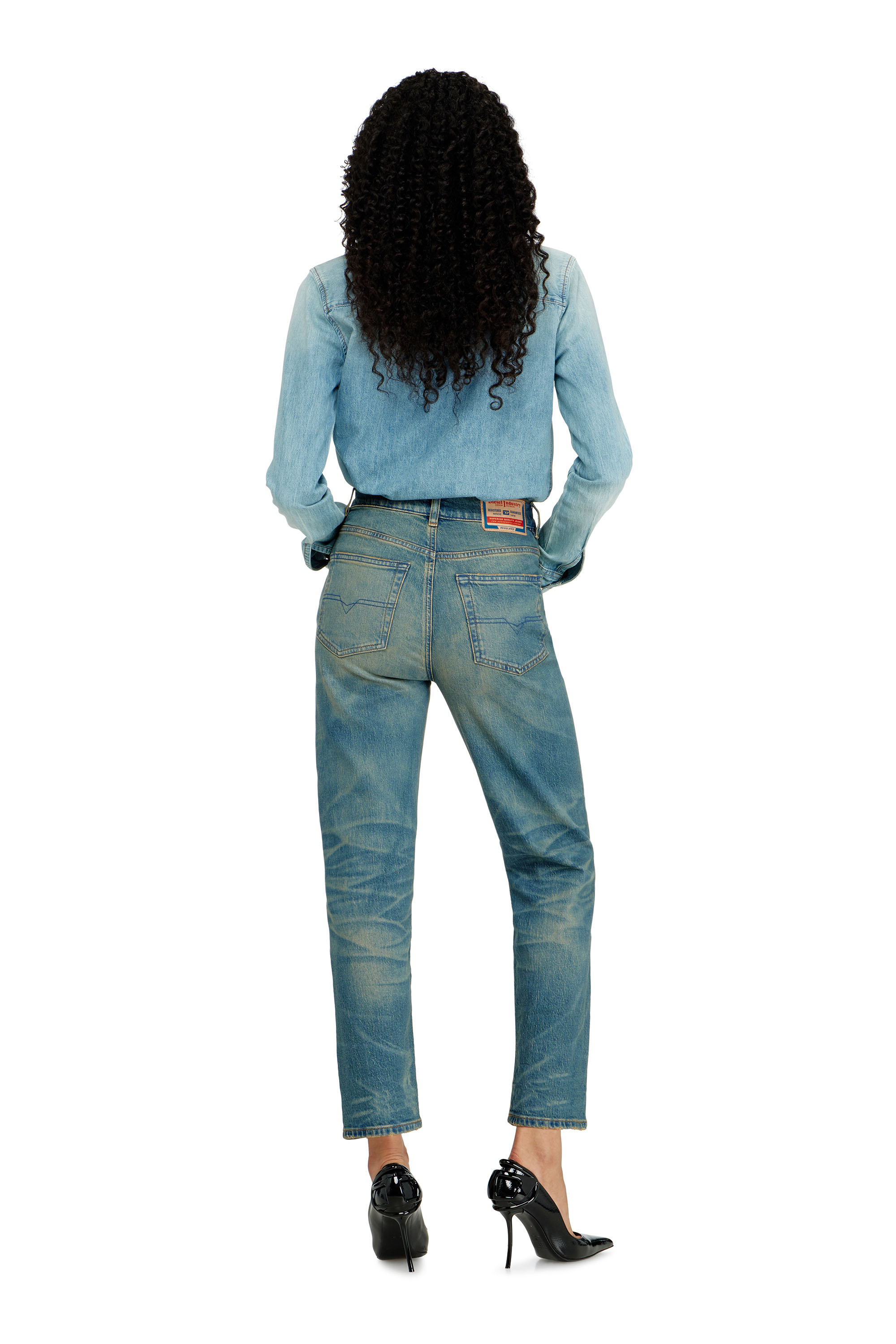 Diesel - Regular Jeans 1981 D-Went 0KBBP Femme, Bleu moyen - Image 3