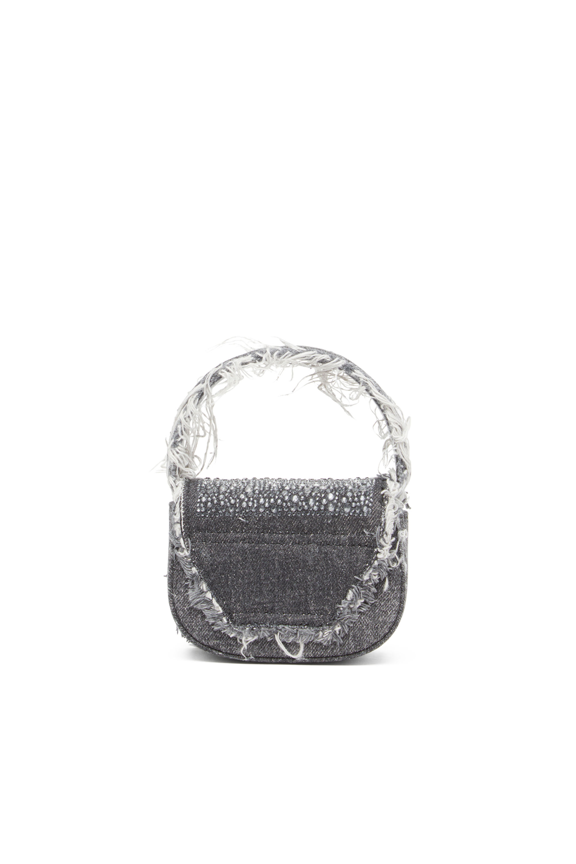 Diesel - 1DR XS, Woman's 1DR XS-Iconic mini bag in denim and crystals in Black - 3