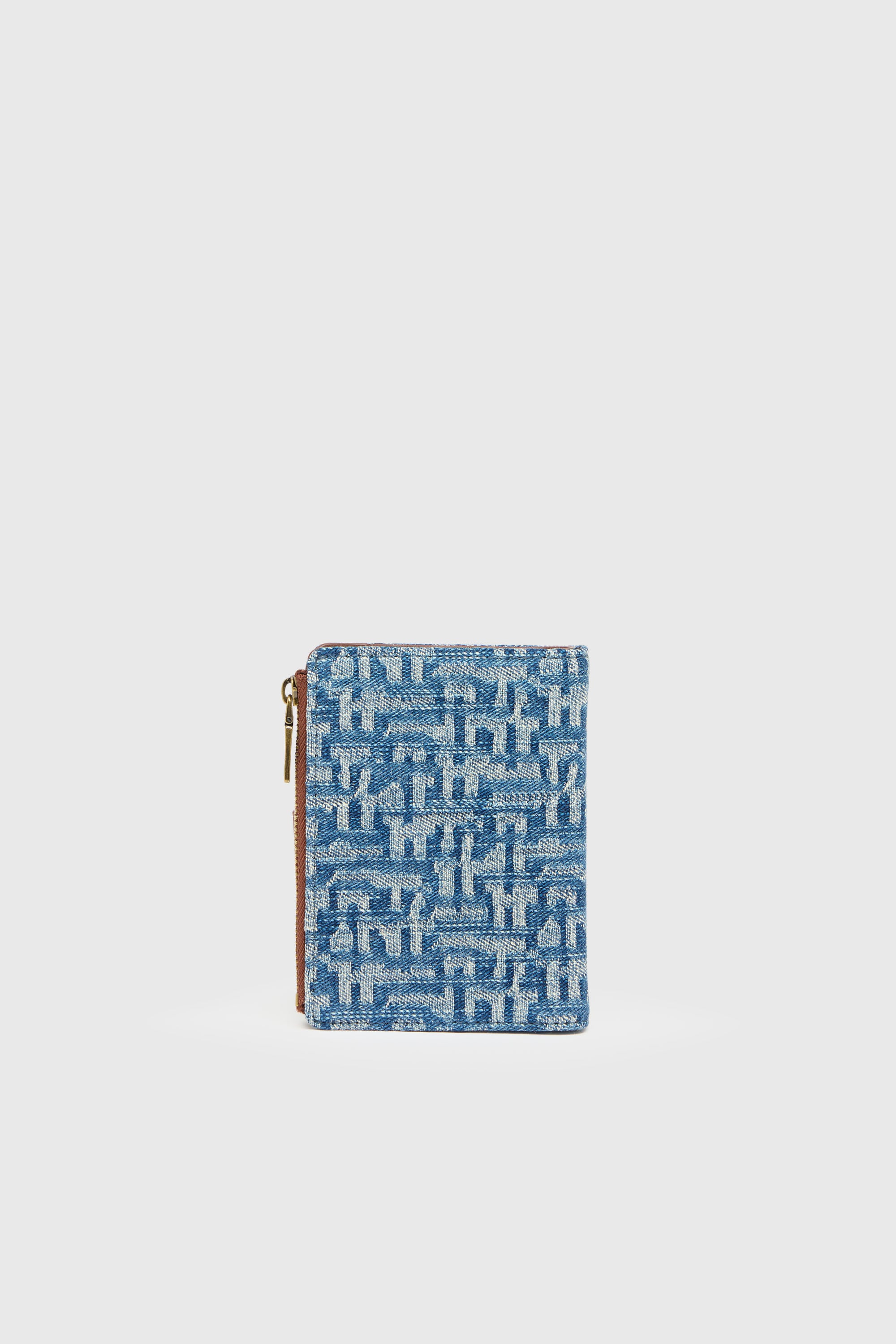 Diesel - D-LINE BI FOLD ZIP II, Portefeuille &agrave; deux volets en denim monogramme avec d&eacute;tail ceinture Femme in Bleu - 2