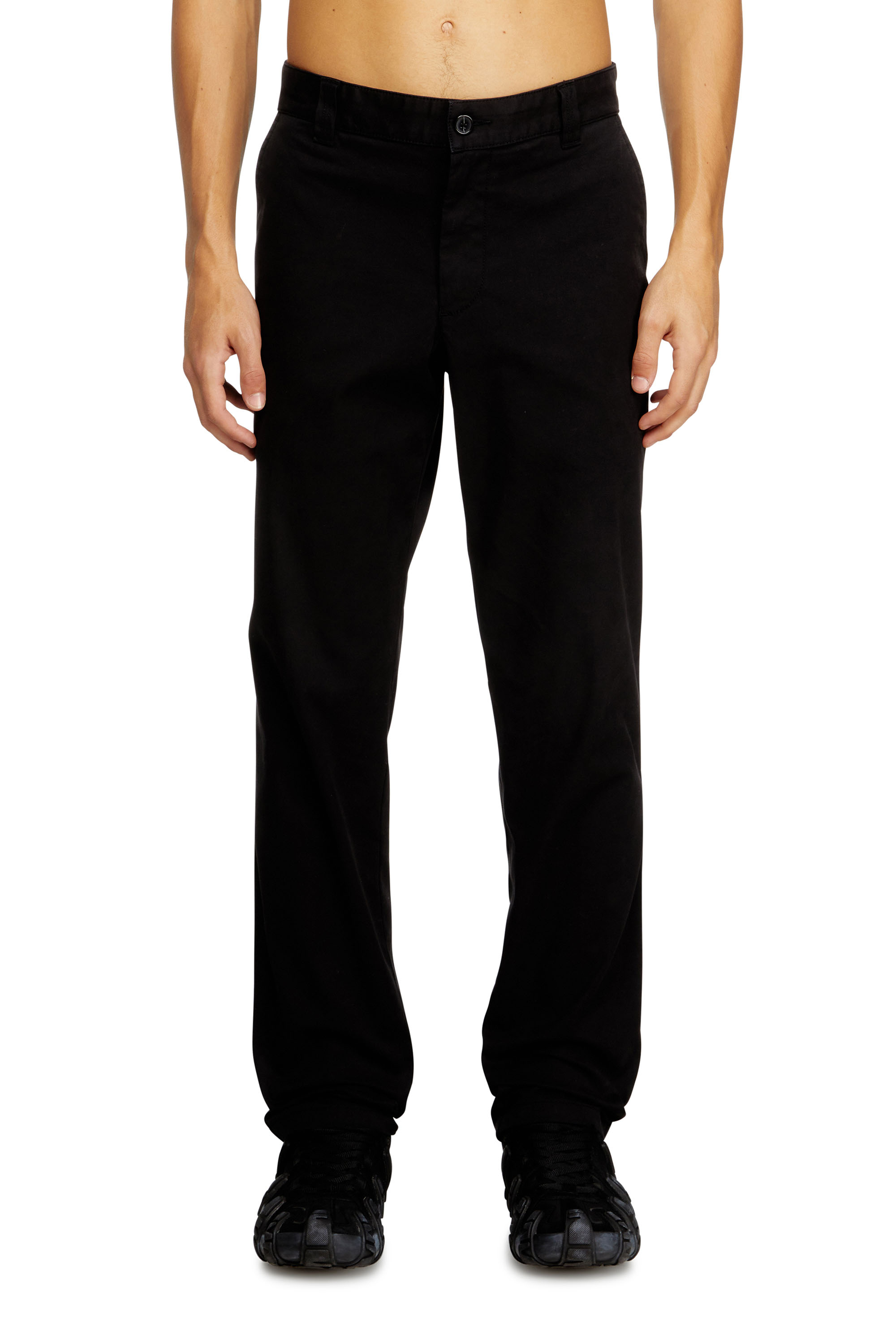 Diesel - P-DEFINE-EPCH, Pantalon en coton avec boucle utilitaire Homme in Noir - 1