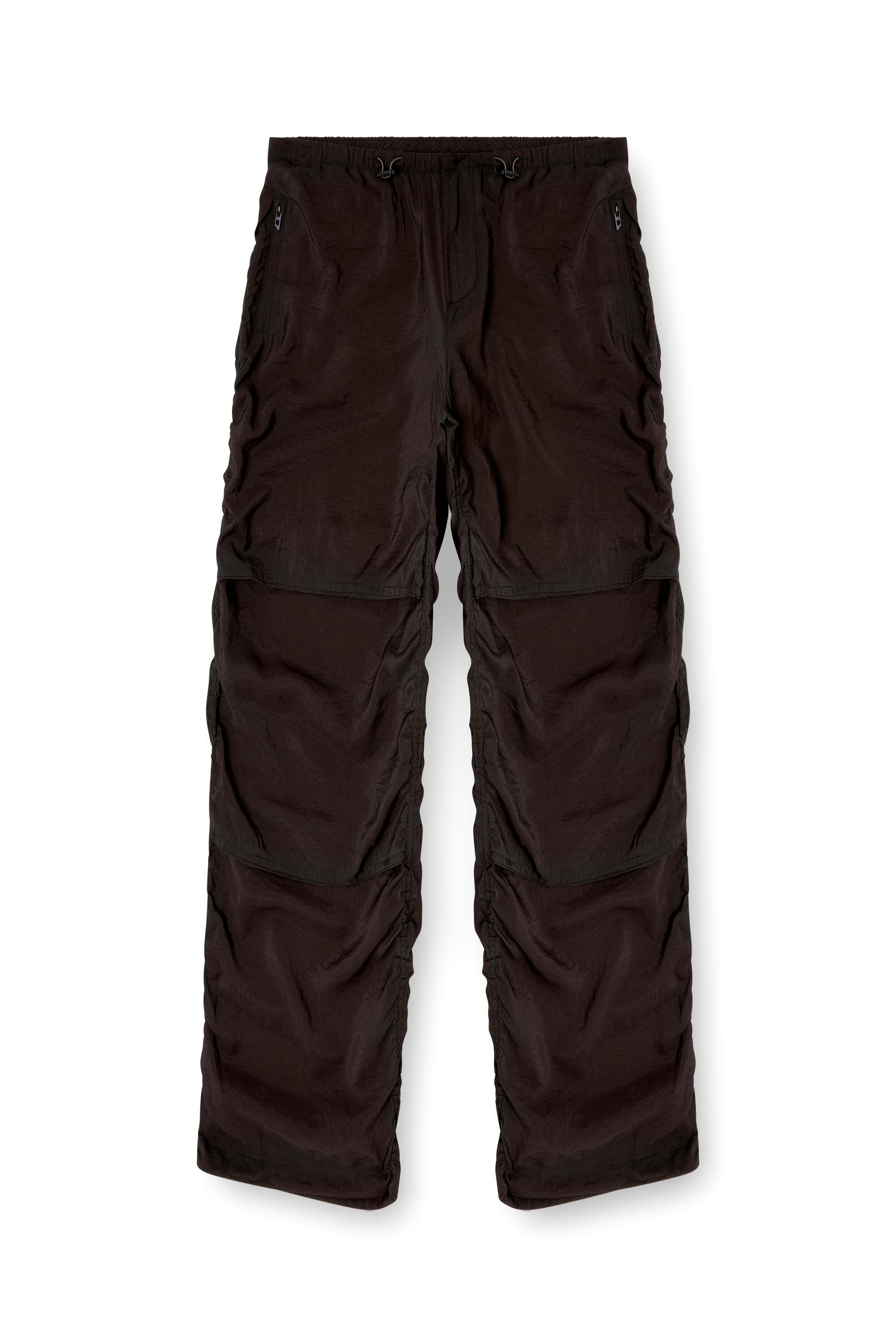 Diesel - P-DAILY, Pantalon utilitaire en tissu léger et froissé Homme in Noir - 3