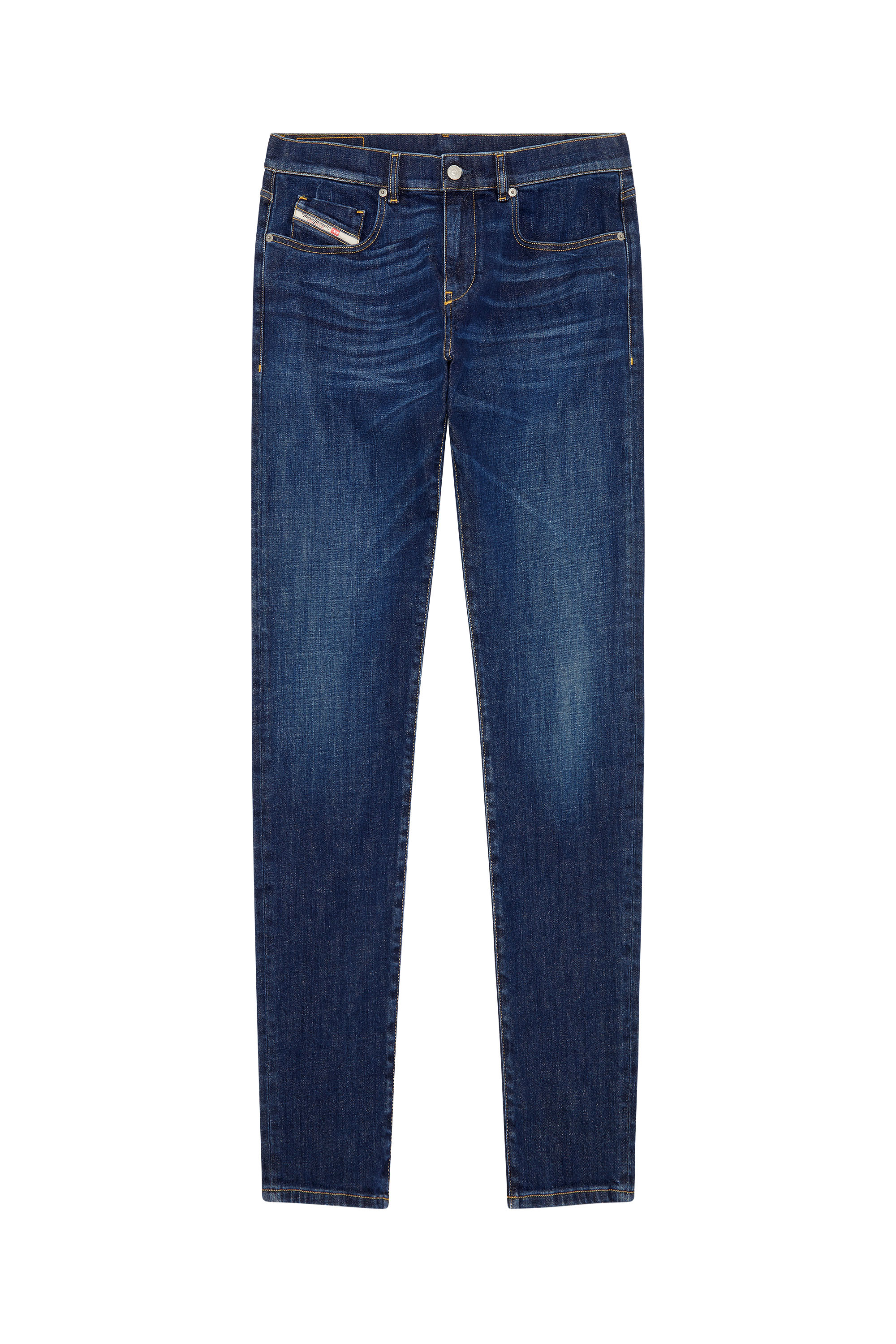Diesel - Slim Jeans 2019 D-Strukt 09B90, Bleu Foncé - Image 6