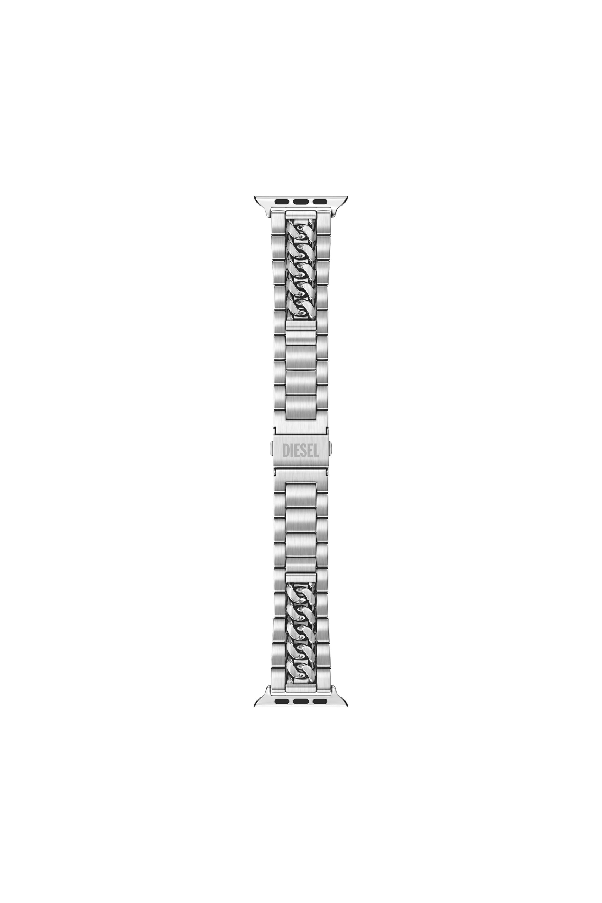 Diesel - DSS027 WATCH, Bracelet de montre en acier inoxydable pour apple watch&reg;, 38-49 mm Homme in Gris argent&eacute; - 1