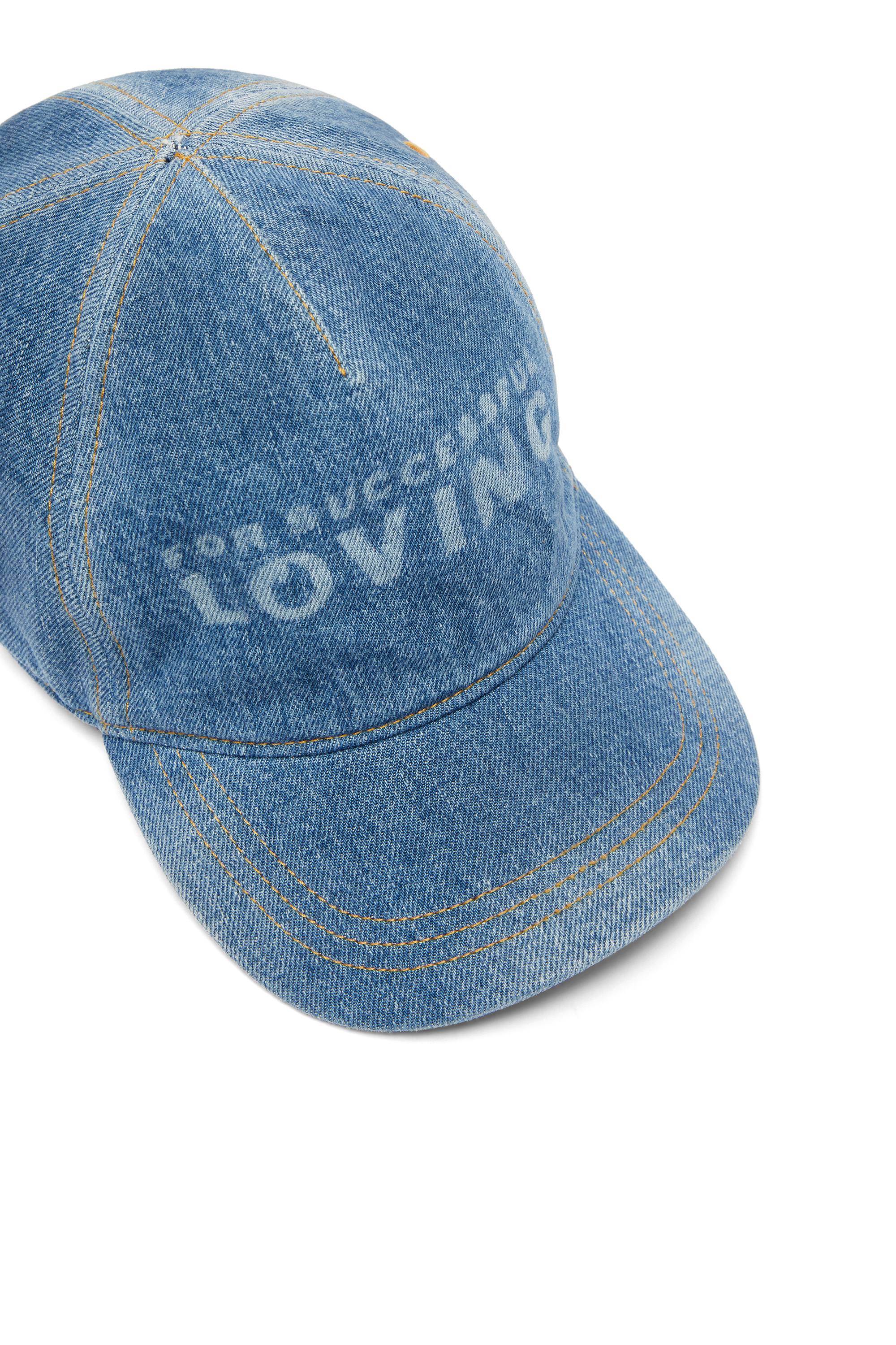 Diesel - PR-CAP-CHITIN, Casquette de baseball en denim avec logo For Successful Loving Mixte in Bleu - 3