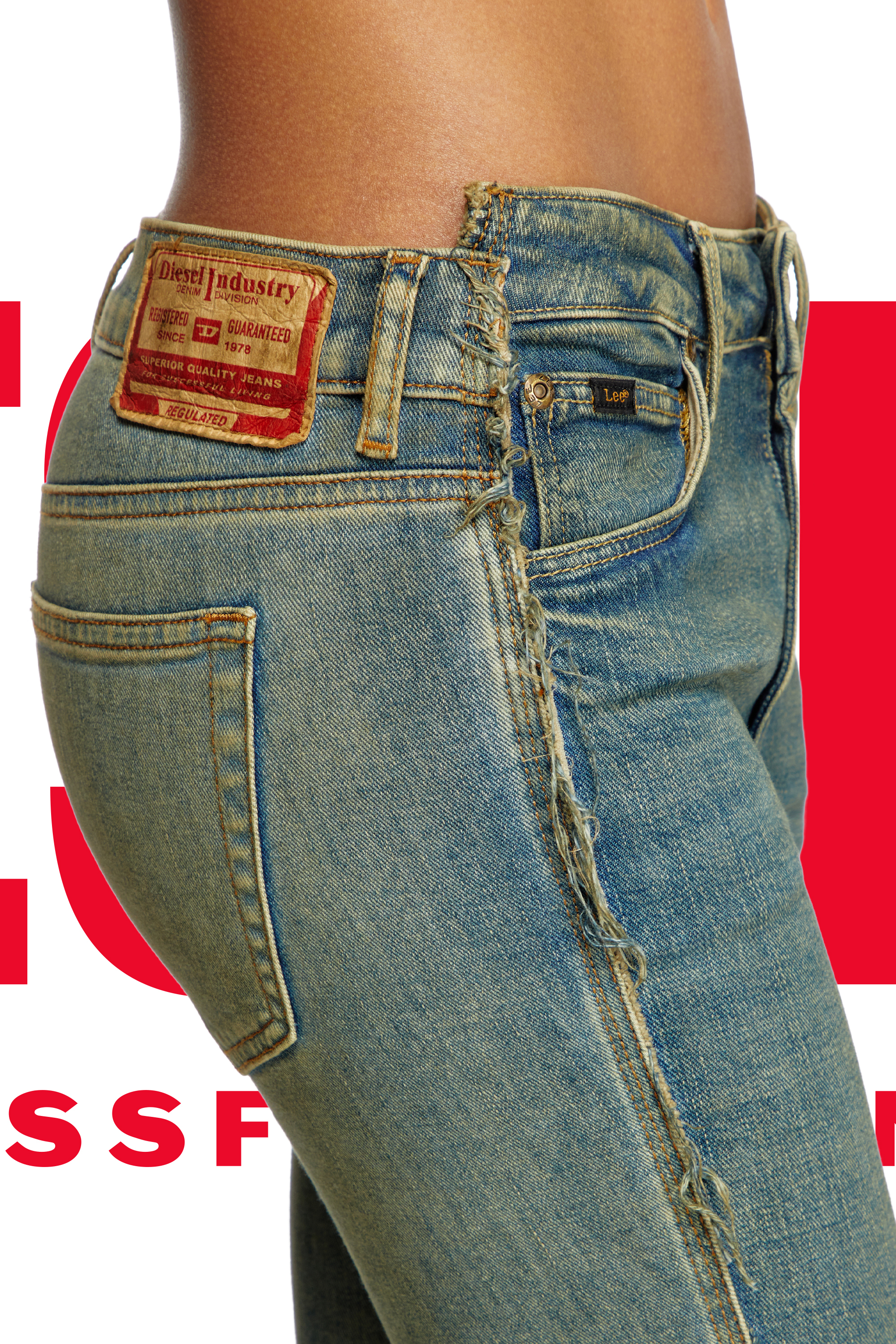 Regular Jeans Dieseloves 02 09N01, Bleu Foncé Diesel - Regular Jeans Dieseloves 02 09N01 Femme, Bleu Foncé - Image 2