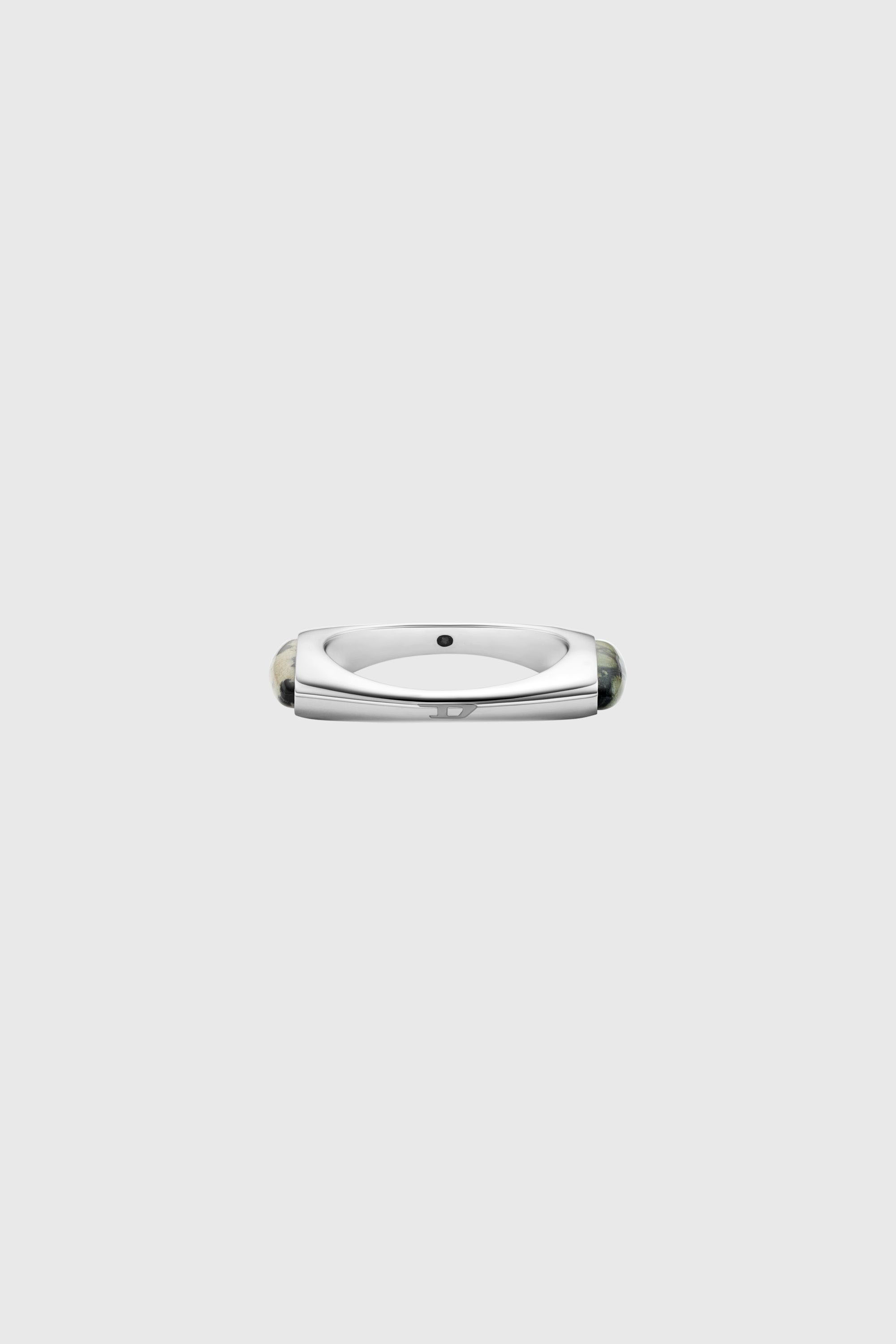 Diesel - DX167940 JEWELLERY, Bague chevali&egrave;re en acier inoxydable Mixte in Gris argent&eacute; - 3