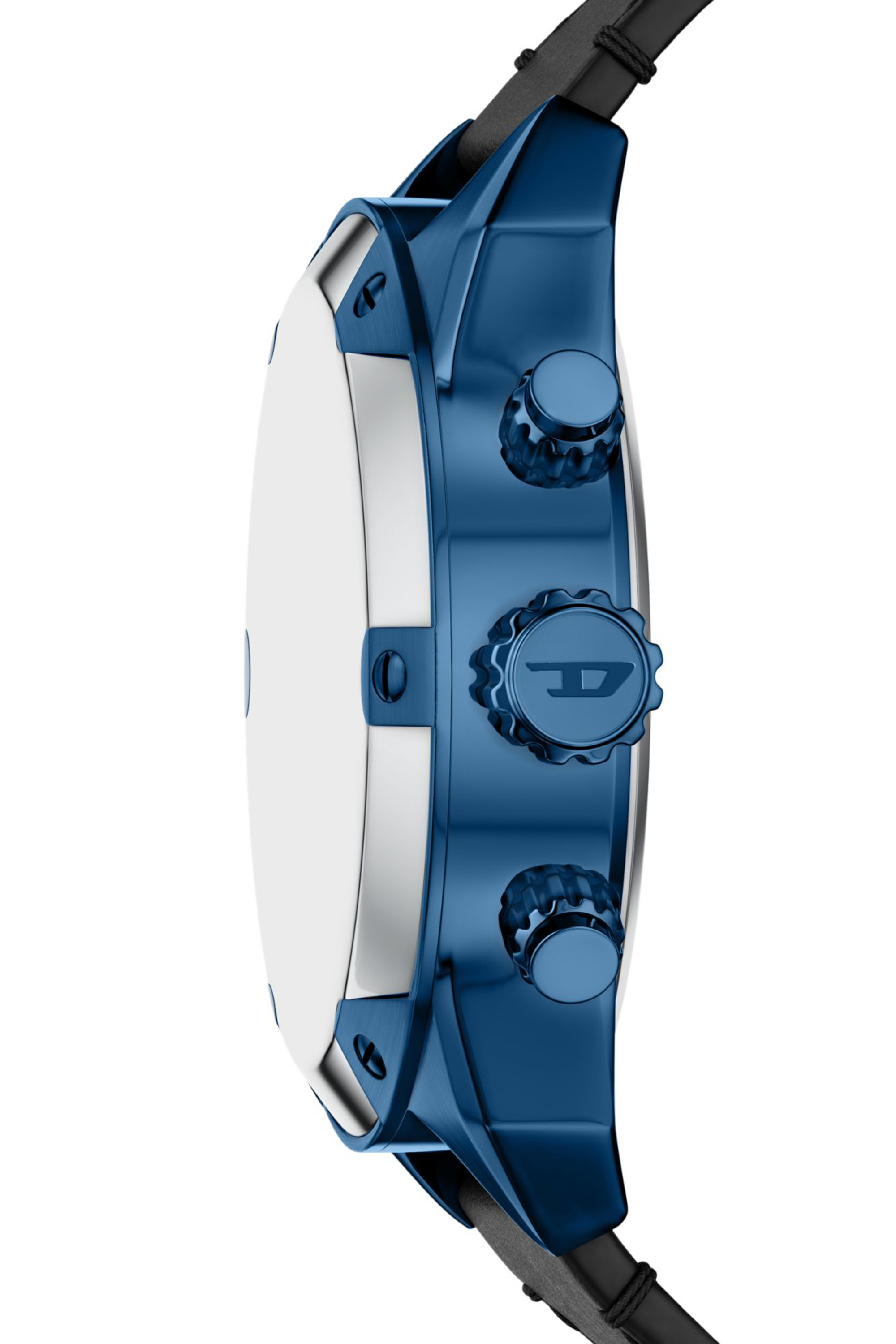 Diesel - DZ4703 WATCH, Montre Spiked noire &agrave; bracelet en cuir Homme in Polychrome - 3