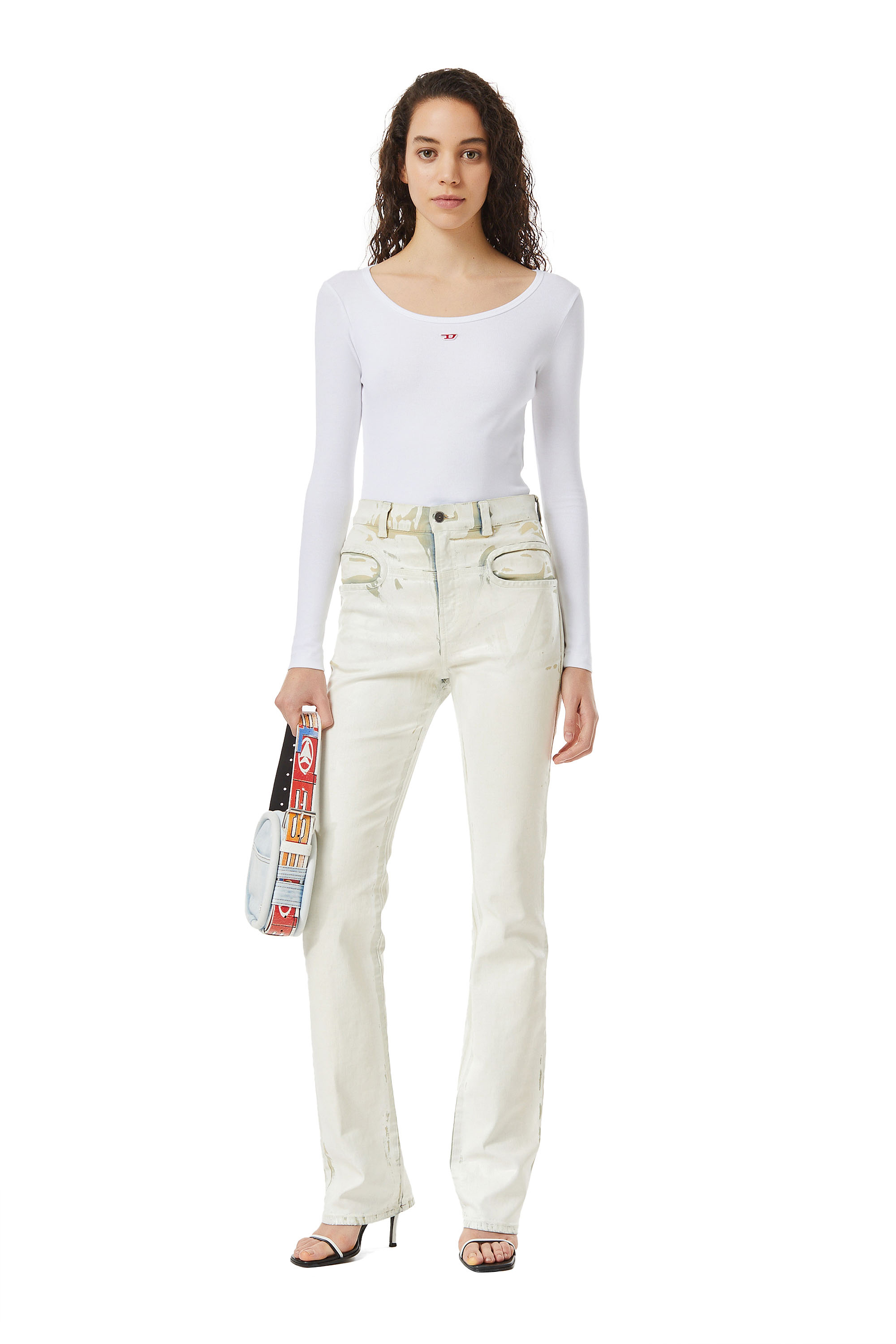 Diesel - D-LYA 0EIAE Slim Jeans, Blanc - Image 5