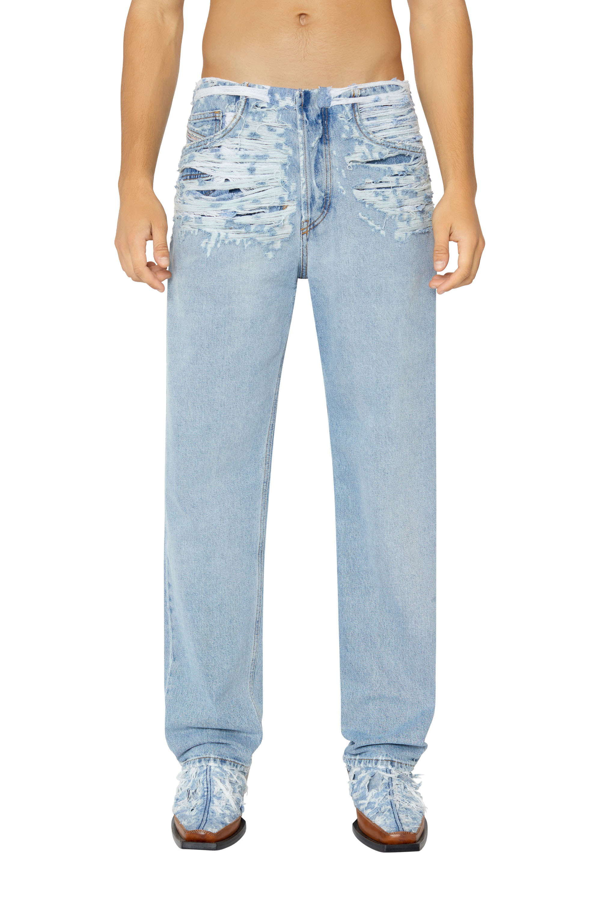 Diesel - 2010 D-Macs 007N7 Straight Jeans, Bleu moyen - Image 1