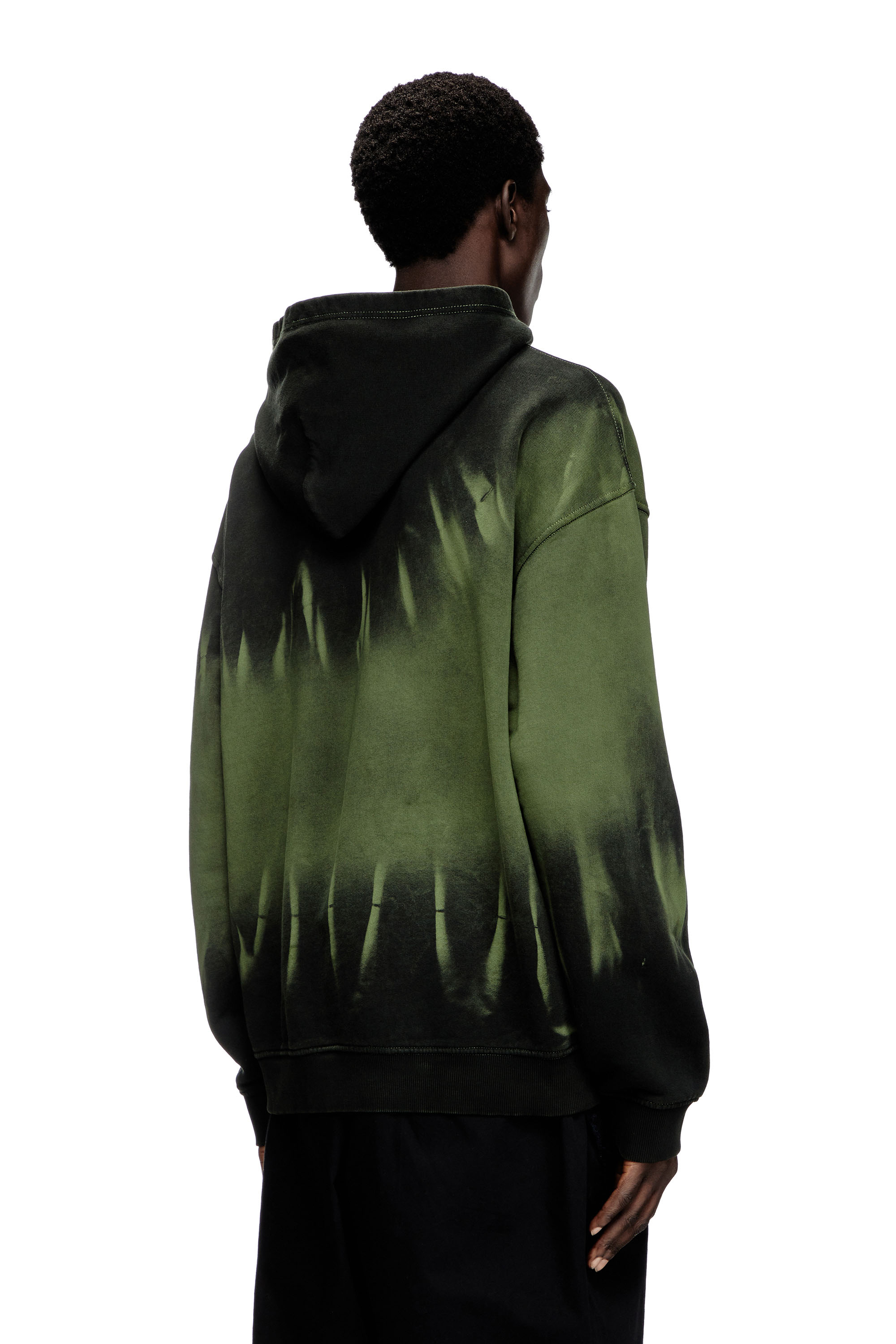 Diesel - S-BOXT-HOOD-R2, Sweat-shirt à capuche tie-dye avec logo imprimé Homme in Polychrome - 4