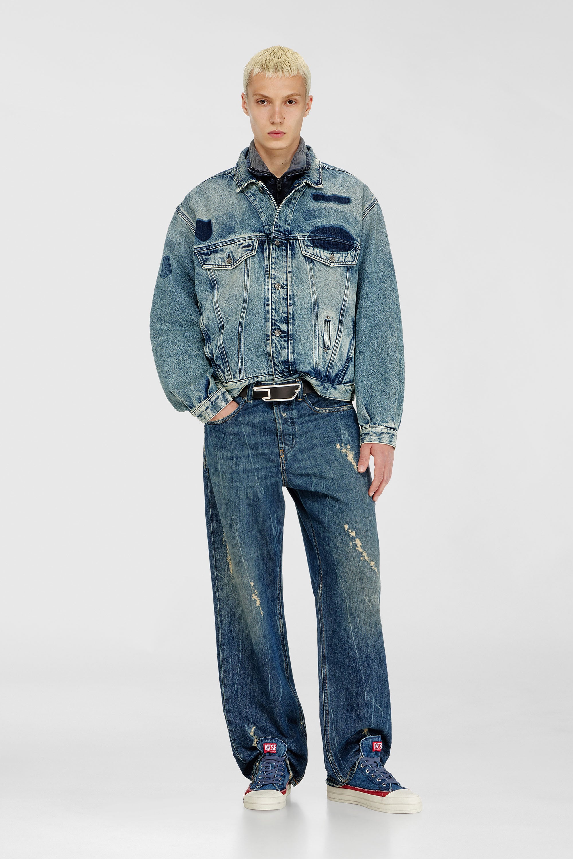 Diesel - Man's Relaxed Jeans 2001 D-Macro 09Q28, Medium blue - 1