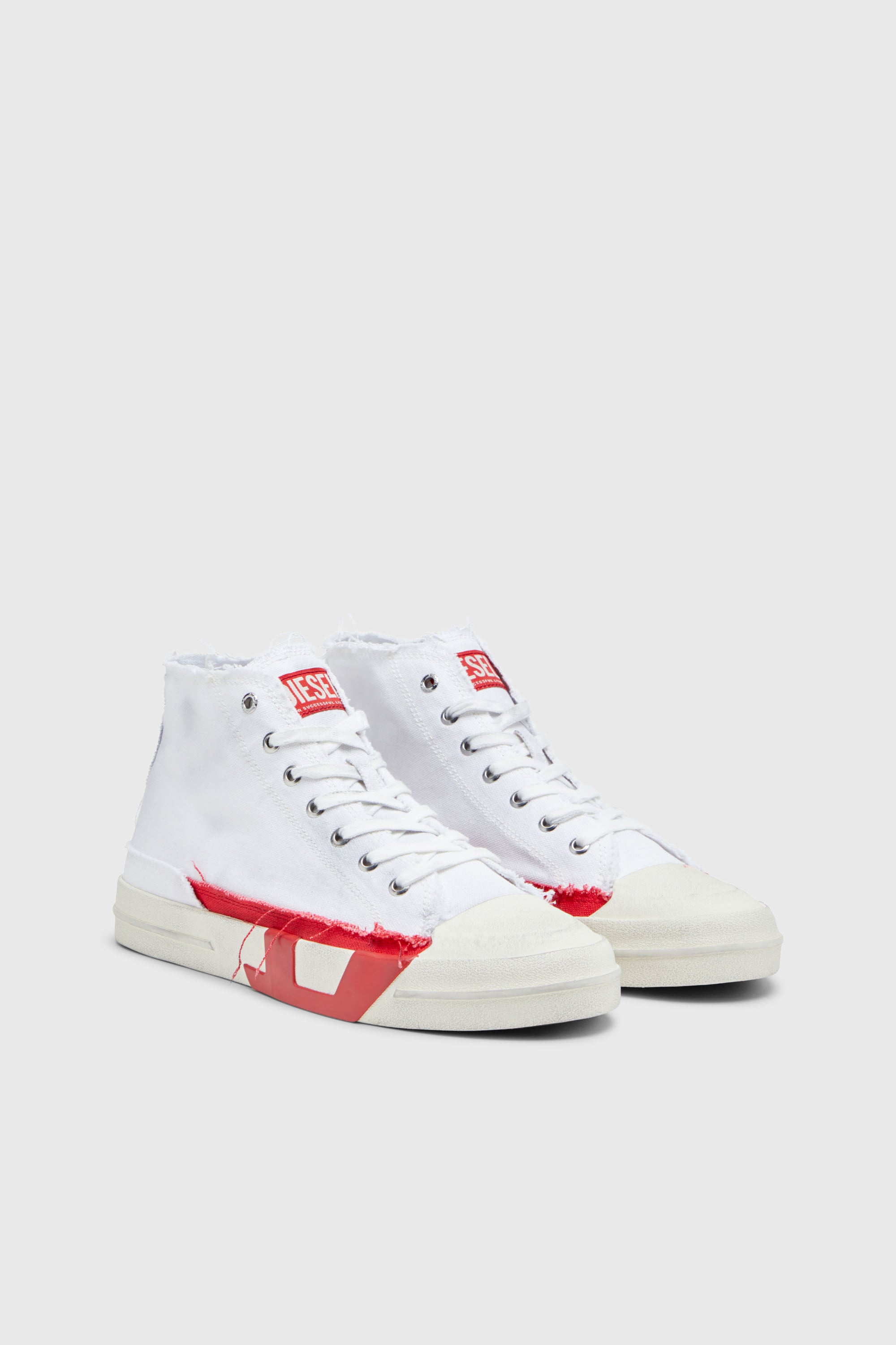 Diesel - S-D-VERSE MID, S-D-Verse-Baskets montantes en toile &agrave; effet sali Homme in Polychrome - 2
