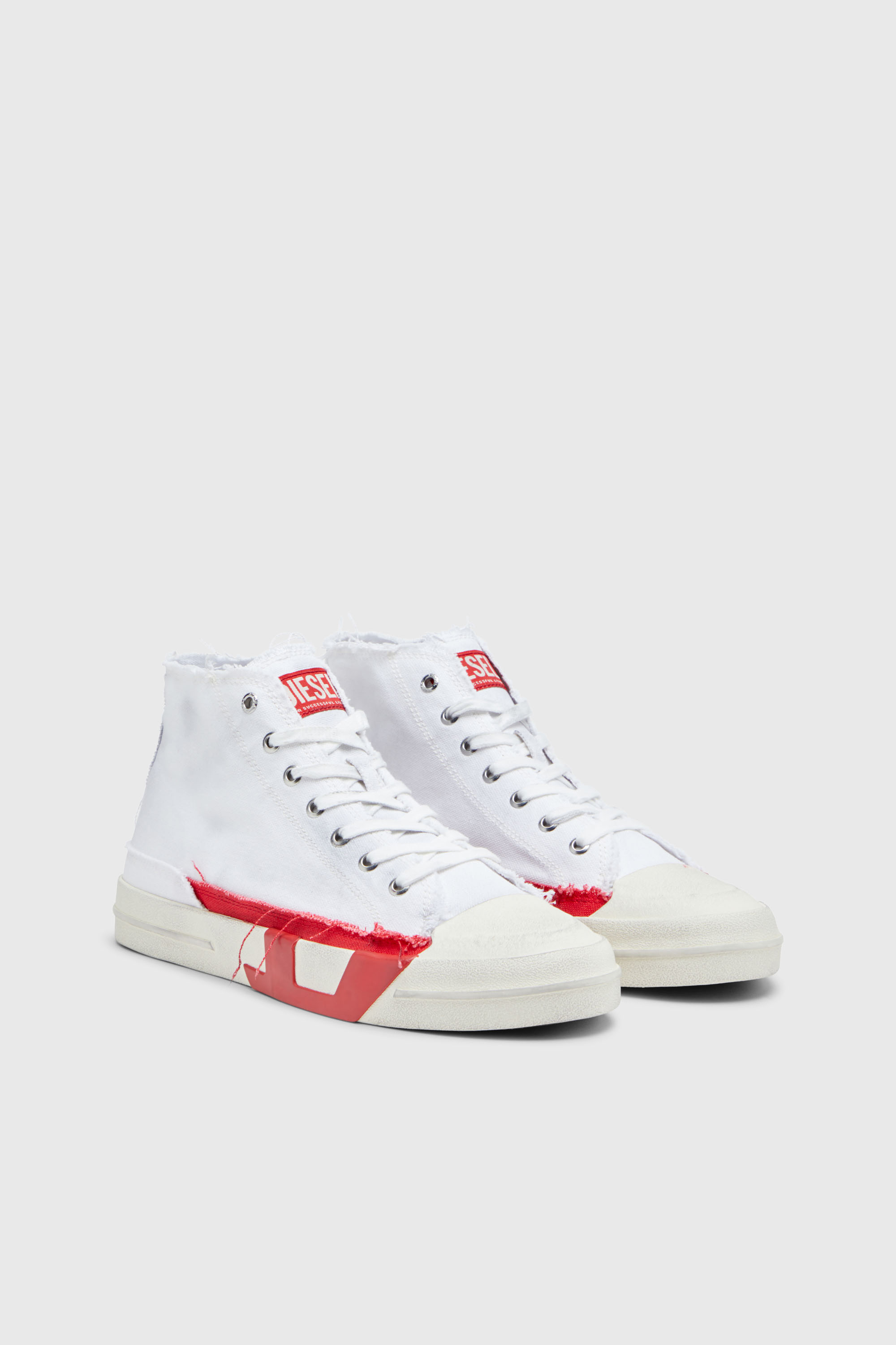 Diesel - S-D-VERSE MID, S-D-Verse-Baskets montantes en toile &agrave; effet sali Homme in Polychrome - 2