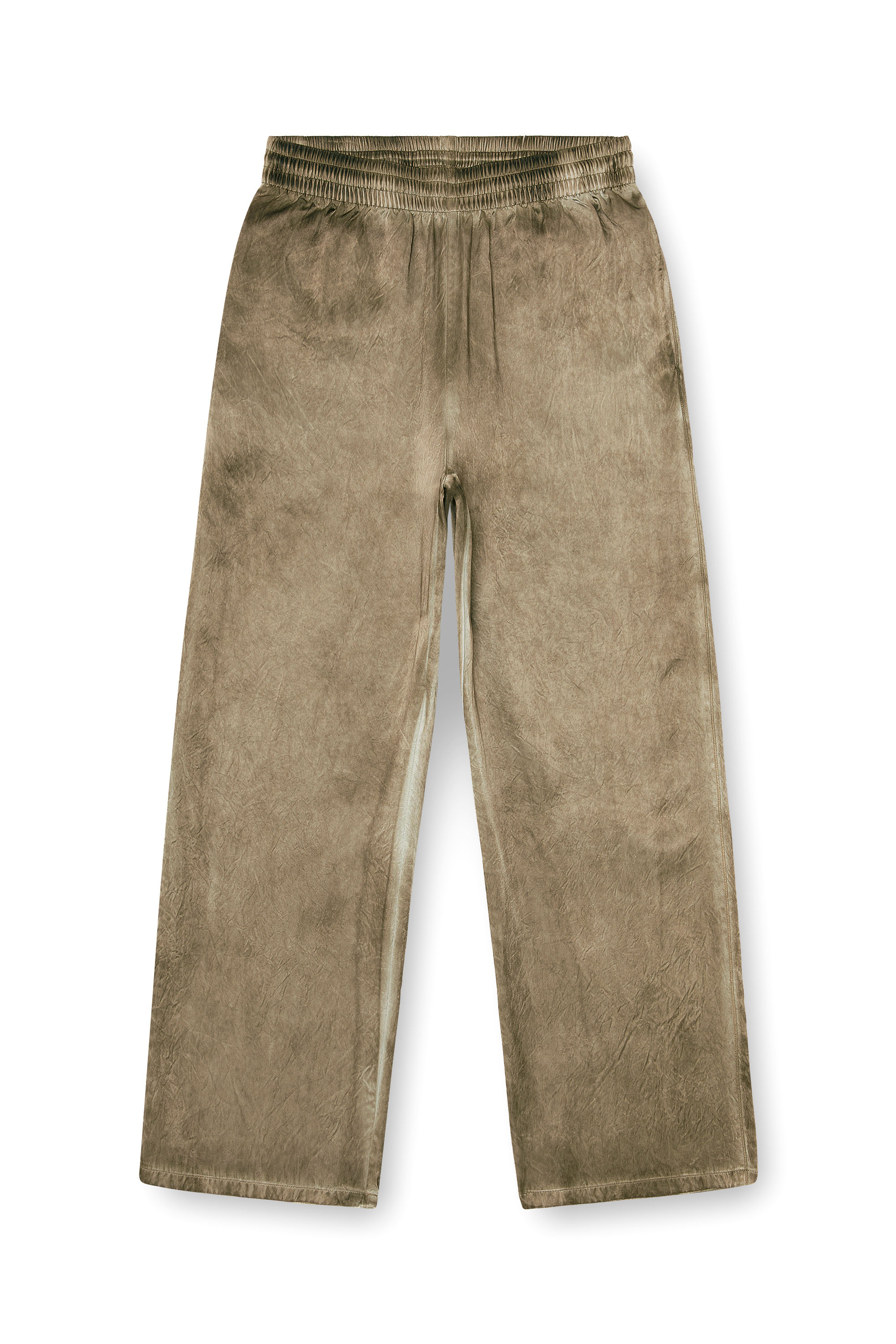 Diesel - P-THECK-AGCT, Pantalon en satin froiss&eacute; Homme in Marron - 4