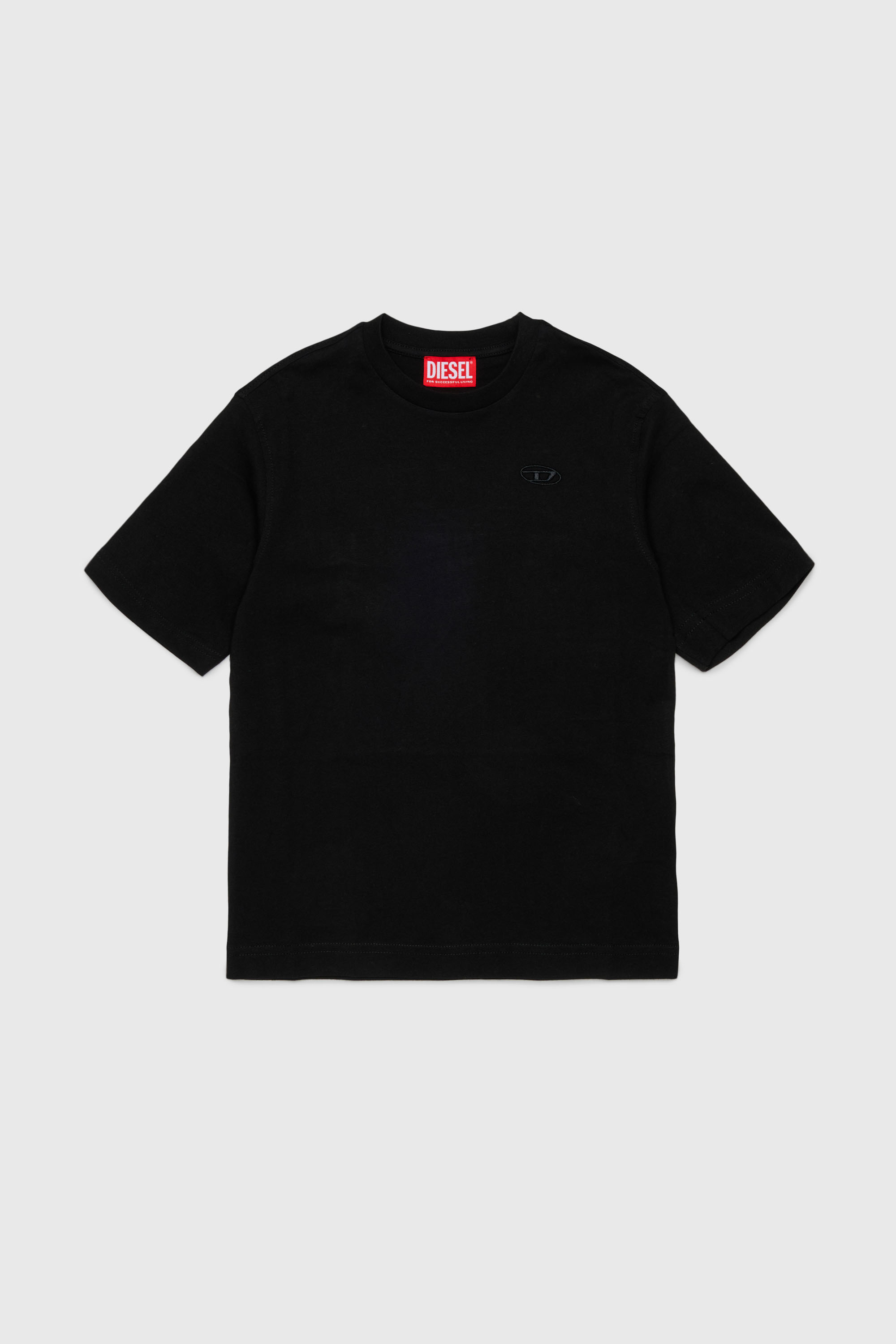 T-shirt avec broderie Oval D et imprim&eacute; flock