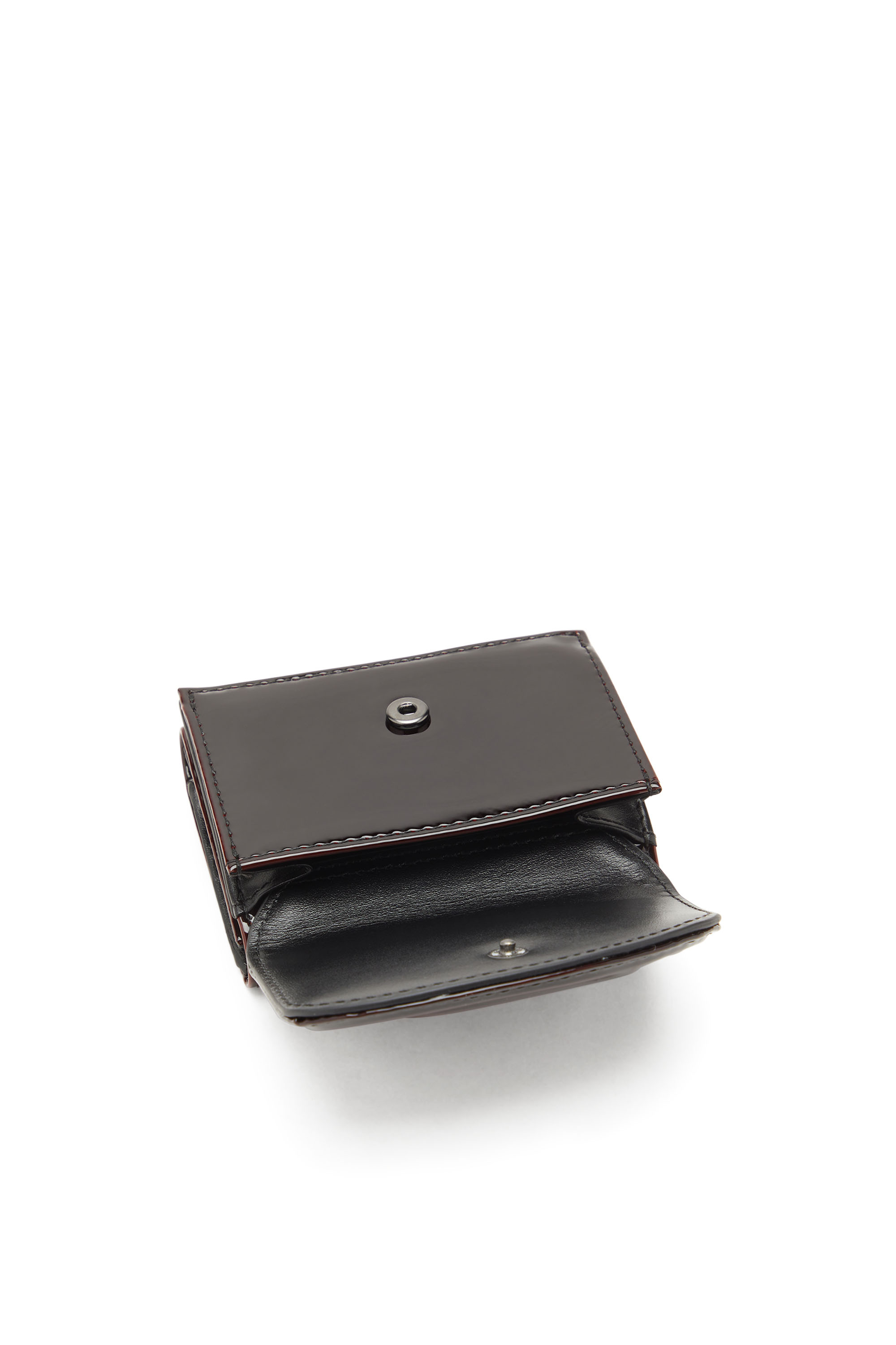 Diesel - 1DR  TRI FOLD COIN XS II, Portefeuille à trois rabats en PU liquide Femme in Rouge - 4