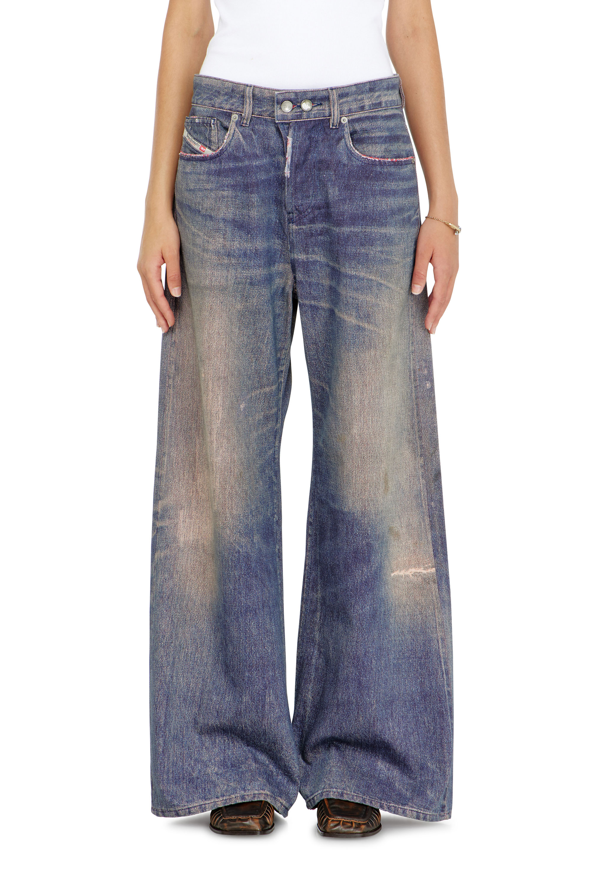 Diesel - Relaxed Jeans 1996 D-Sire 09P95 Femme, Bleu Fonc&eacute; - Image 4