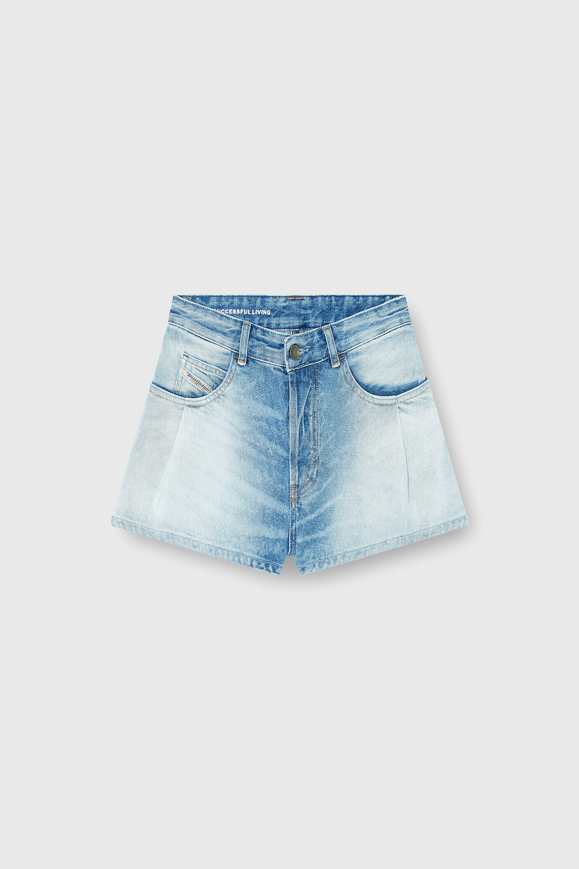 Diesel - DE-KHELZ-B-SHORT-S, Shorts larges en denim Femme in Bleu - 2