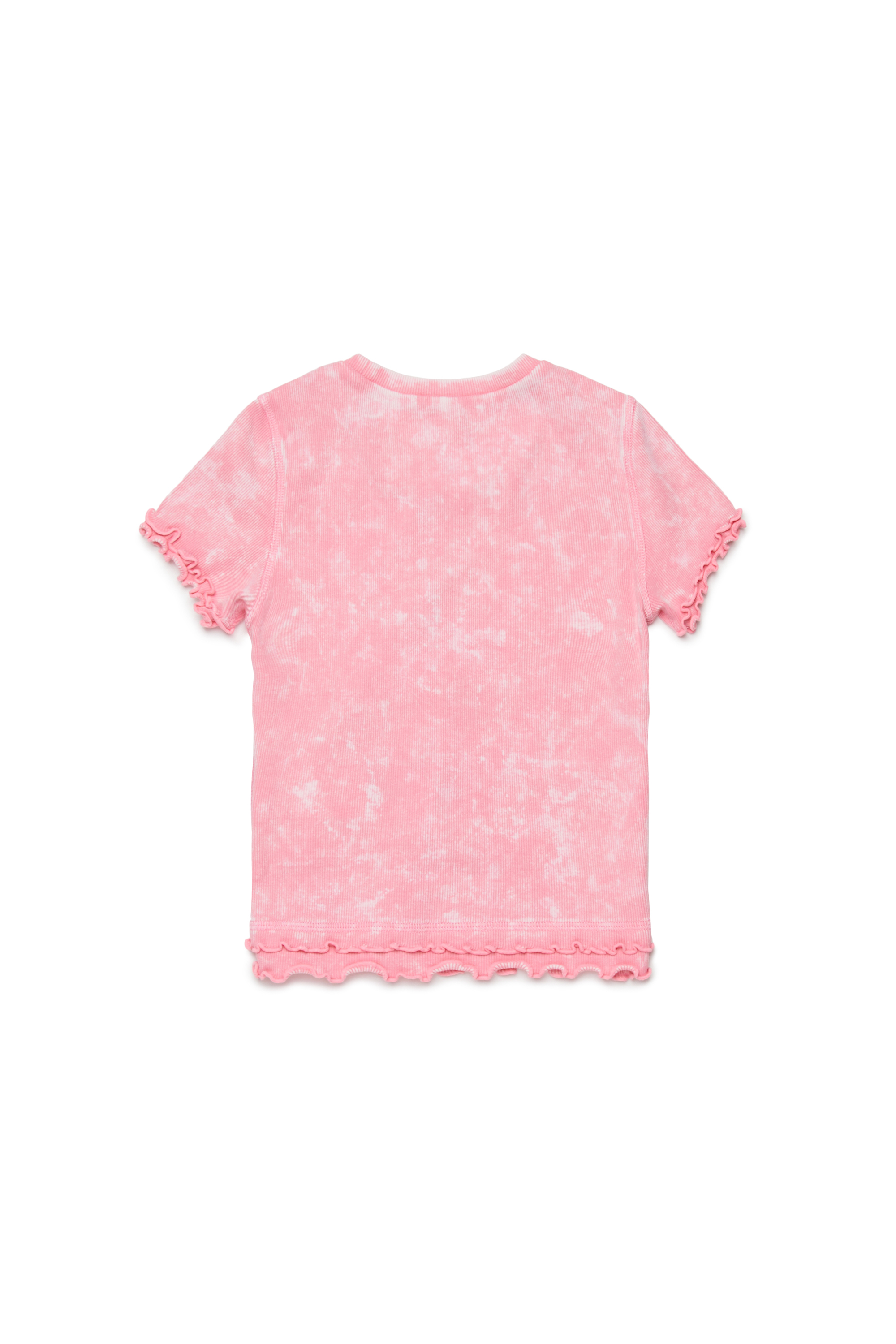 Diesel - TAILIA, T-shirt c&ocirc;tel&eacute; avec volants Femme in Rose - 2
