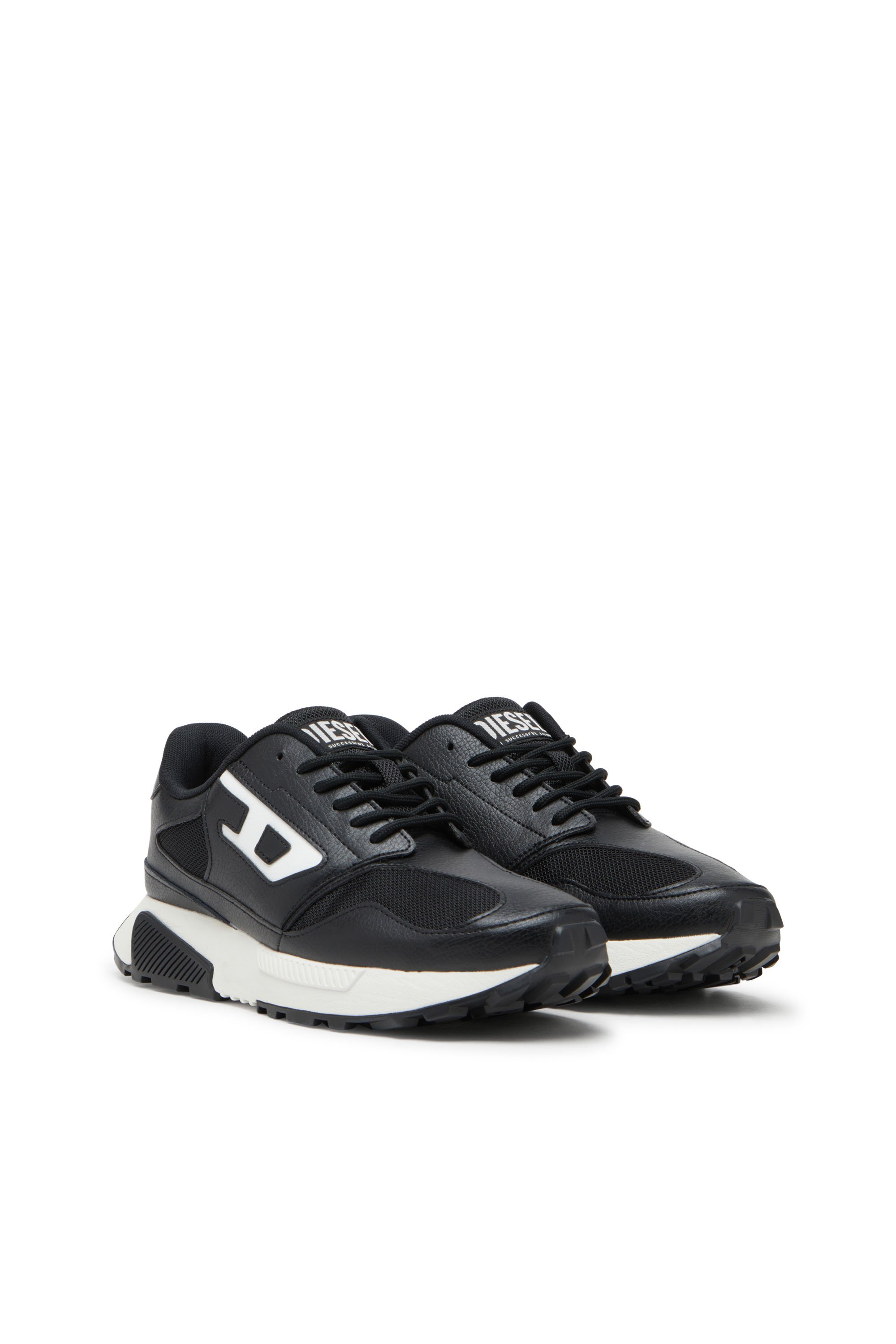 Diesel - S-TAME-D RUNNING, Sneakers en mesh, cuir suédé et PU Homme in Noir - 2