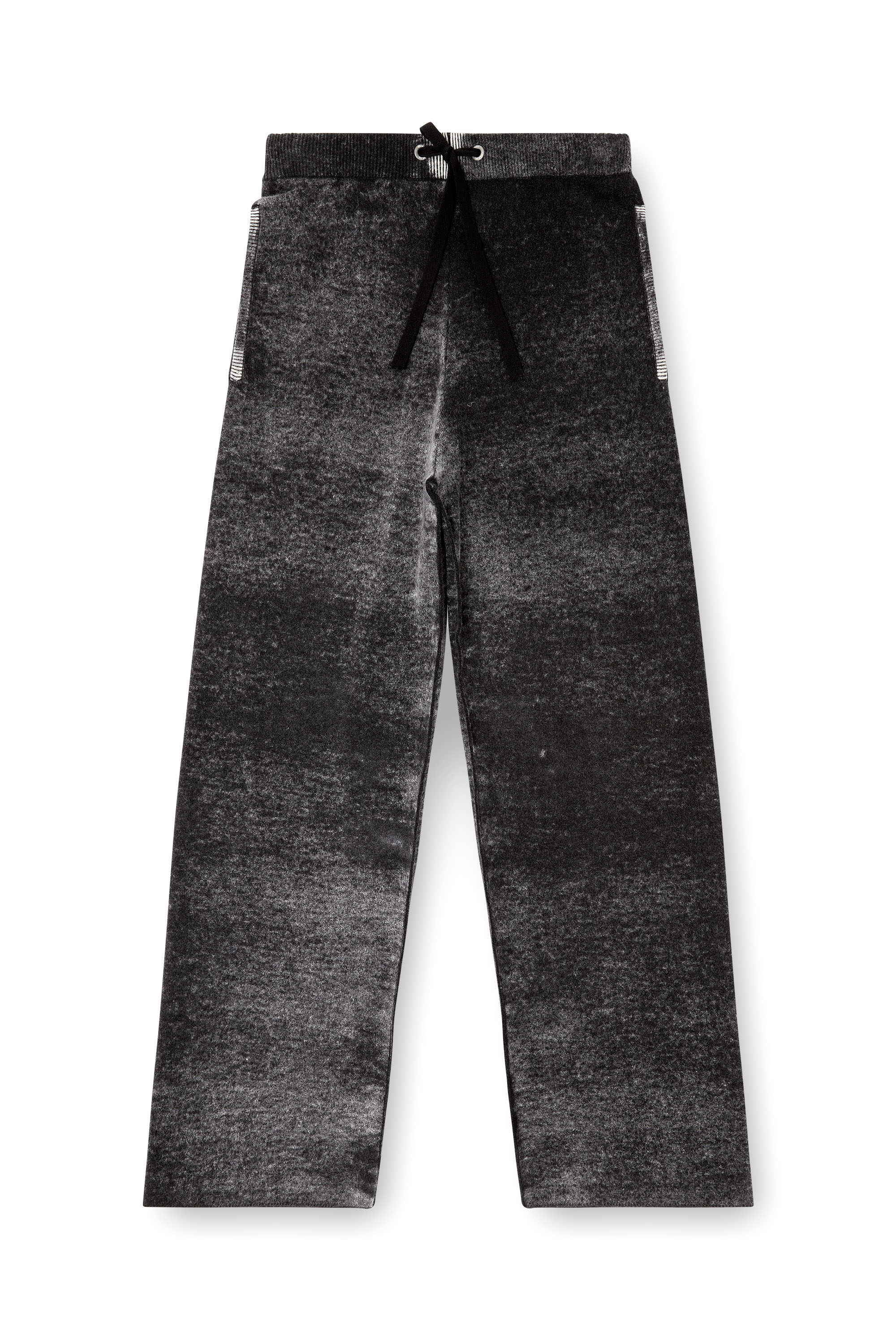 Diesel - M-HONORINE, Pantalon de survêtement en laine tricotée à motif inversé Femme in Gris - 3