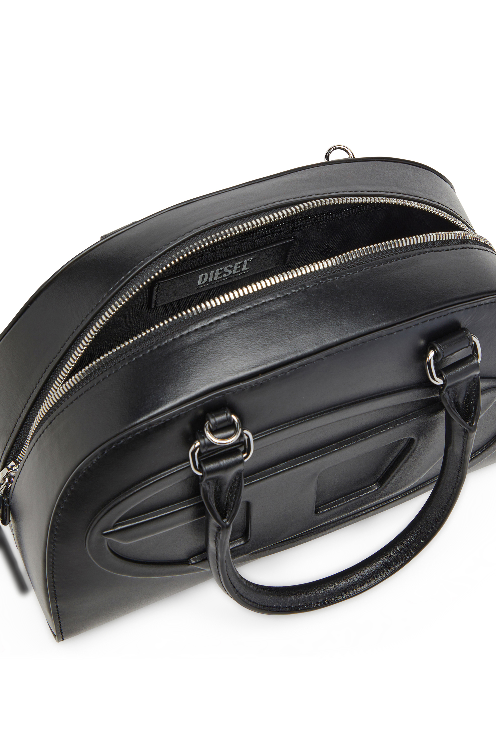 Diesel - 1DR DOME TOP HANDLE, Sac bowling en cuir Femme in Noir - 4