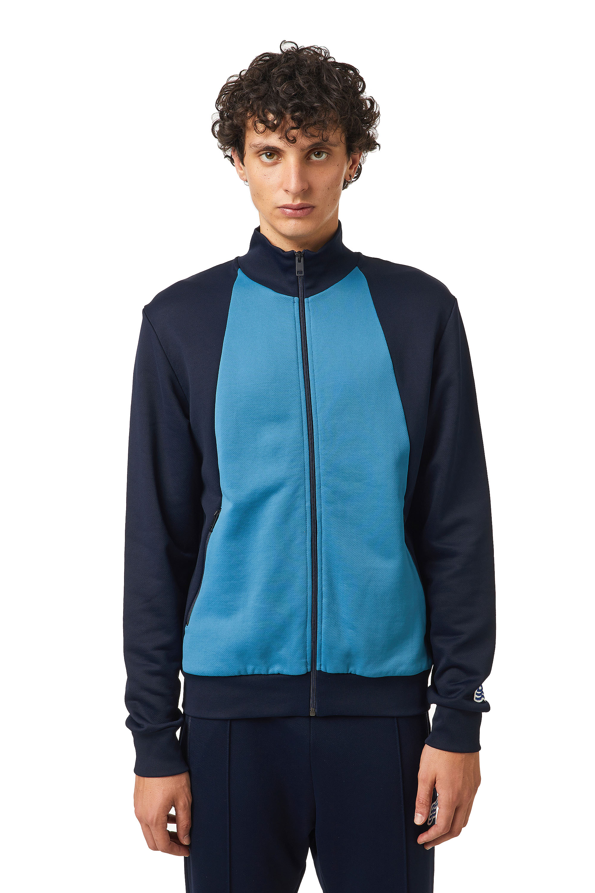S-BLOCK, Bleu - Pull Cotton