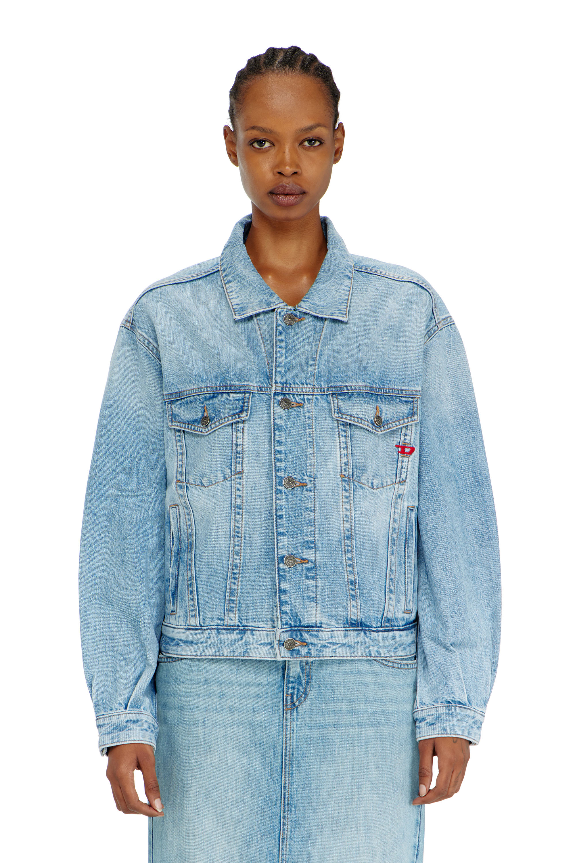 Diesel - D-RANGER, Veste trucker en denim Mixte in Bleu - 1