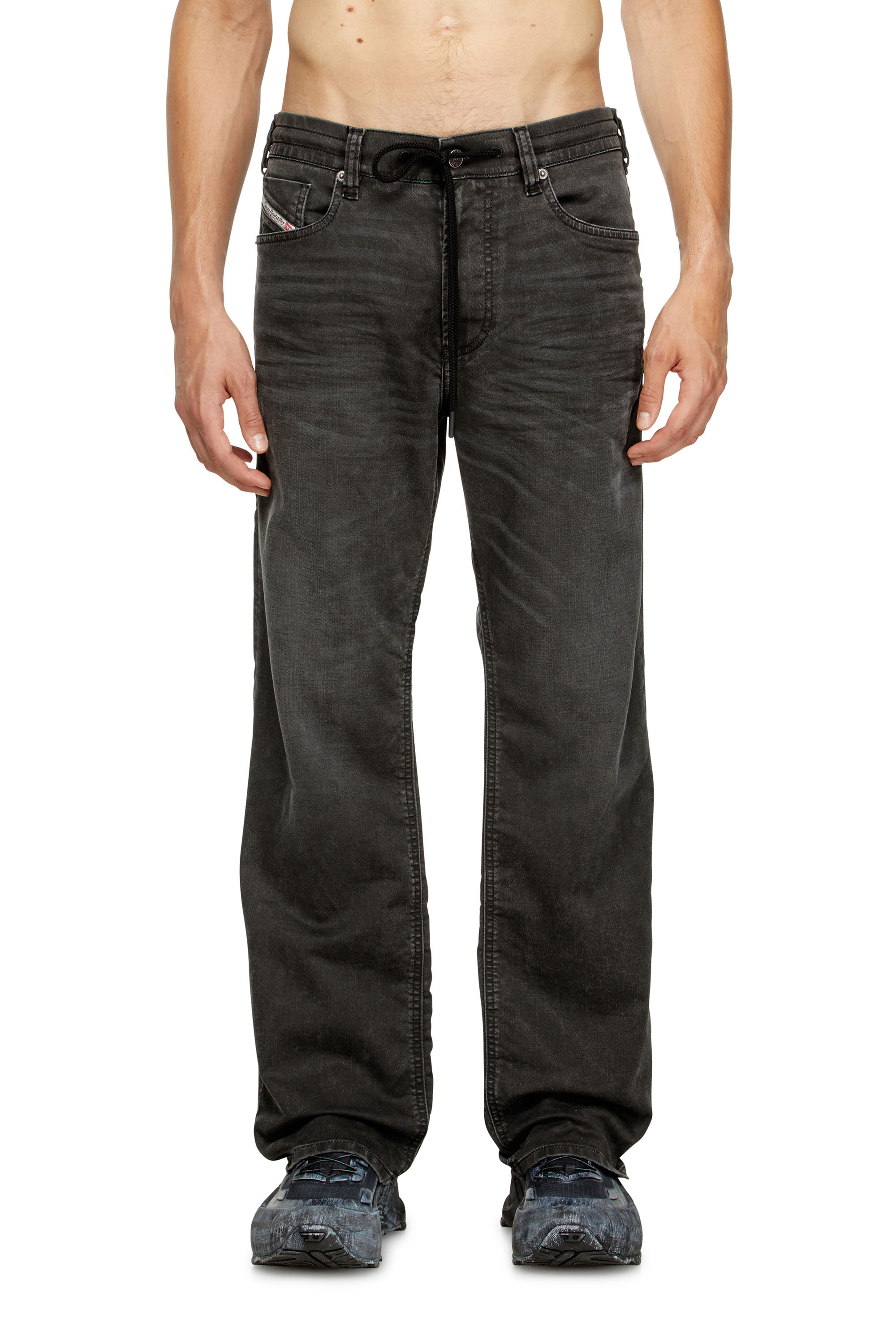 Diesel - Relaxed 2080 D-Reel Joggjeans® 09J75 Homme, Noir/Gris foncé - Image 1