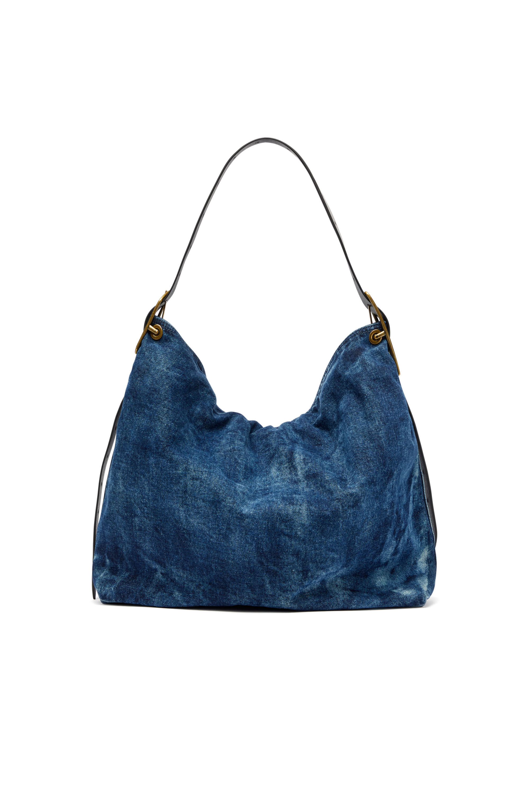Diesel - D-LINE HOBO, D-Line-Sac hobo en denim Femme in Bleu - 4